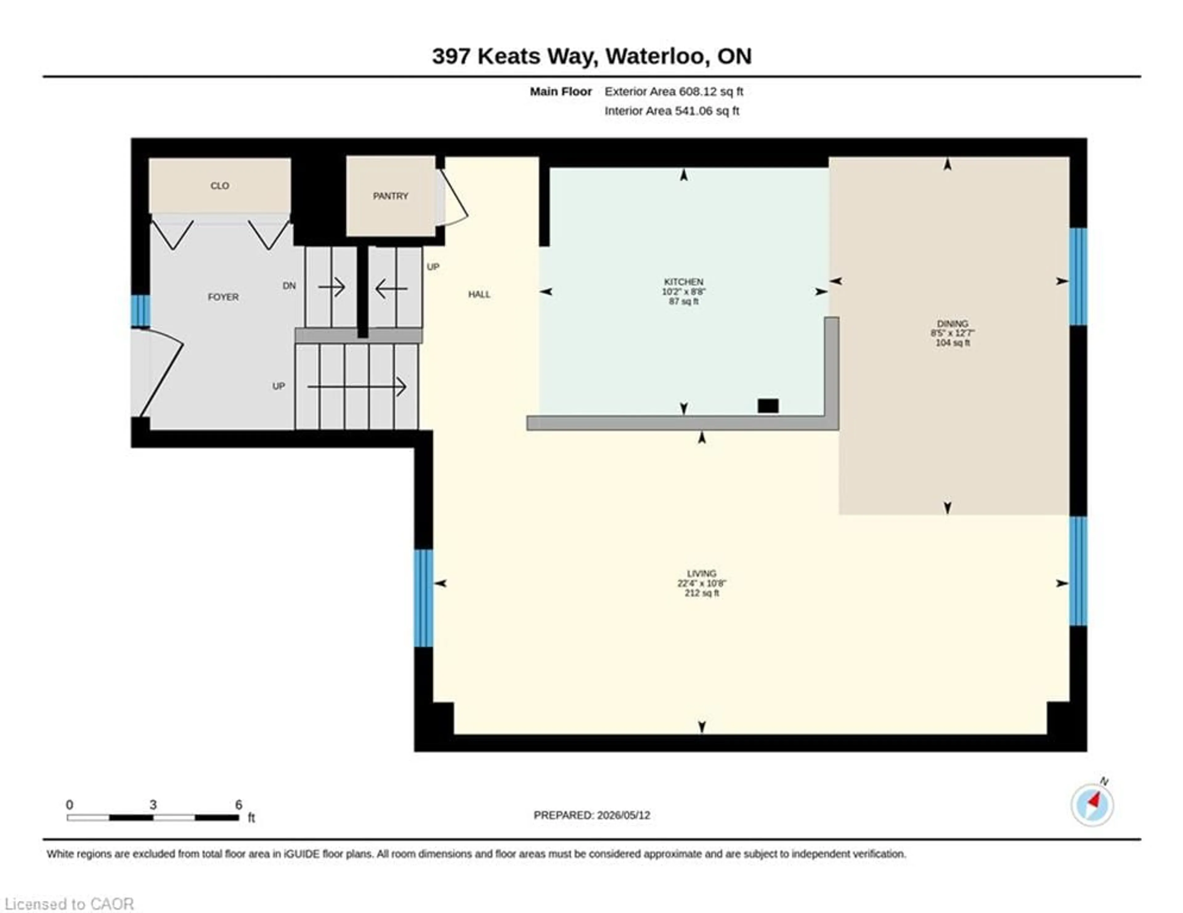 Floor plan for 397 Keats Way #4, Waterloo Ontario N2L 5S7