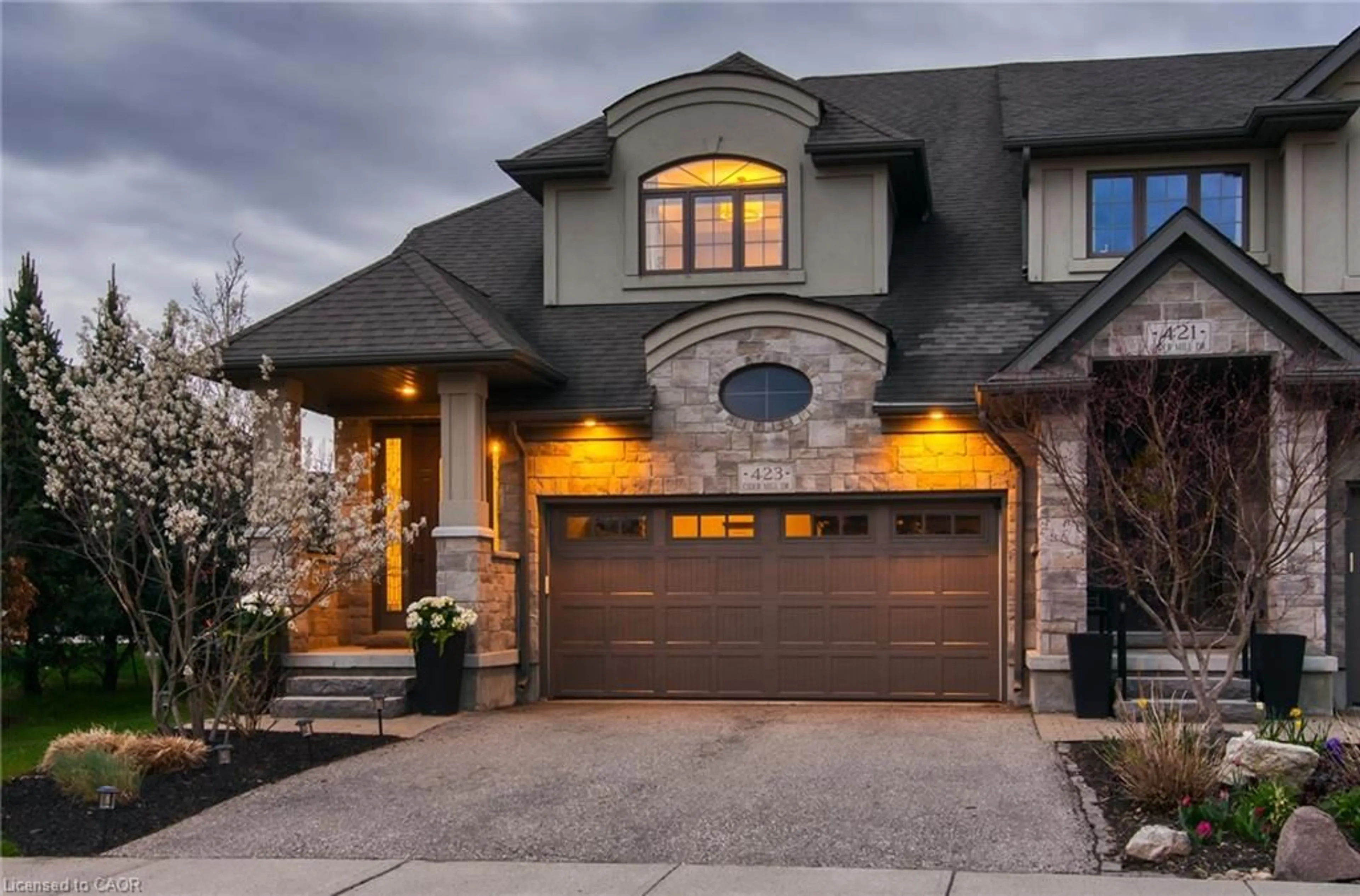 Home with brick exterior material, street for 423 Cider Mill Dr, Waterloo Ontario N2K 0C9