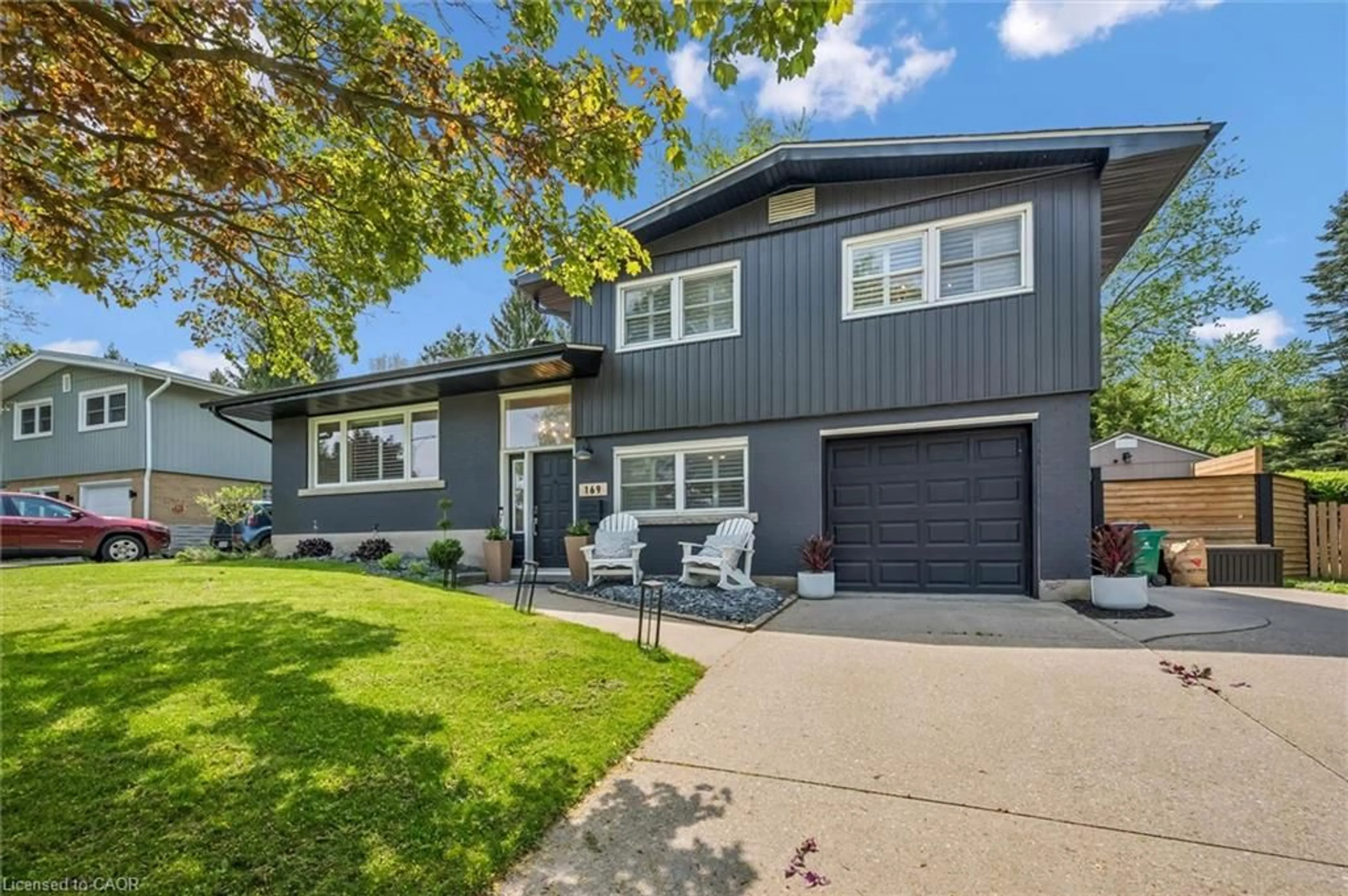 Home with vinyl exterior material, street for 169 Blair Rd, Cambridge Ontario N1S 2J5