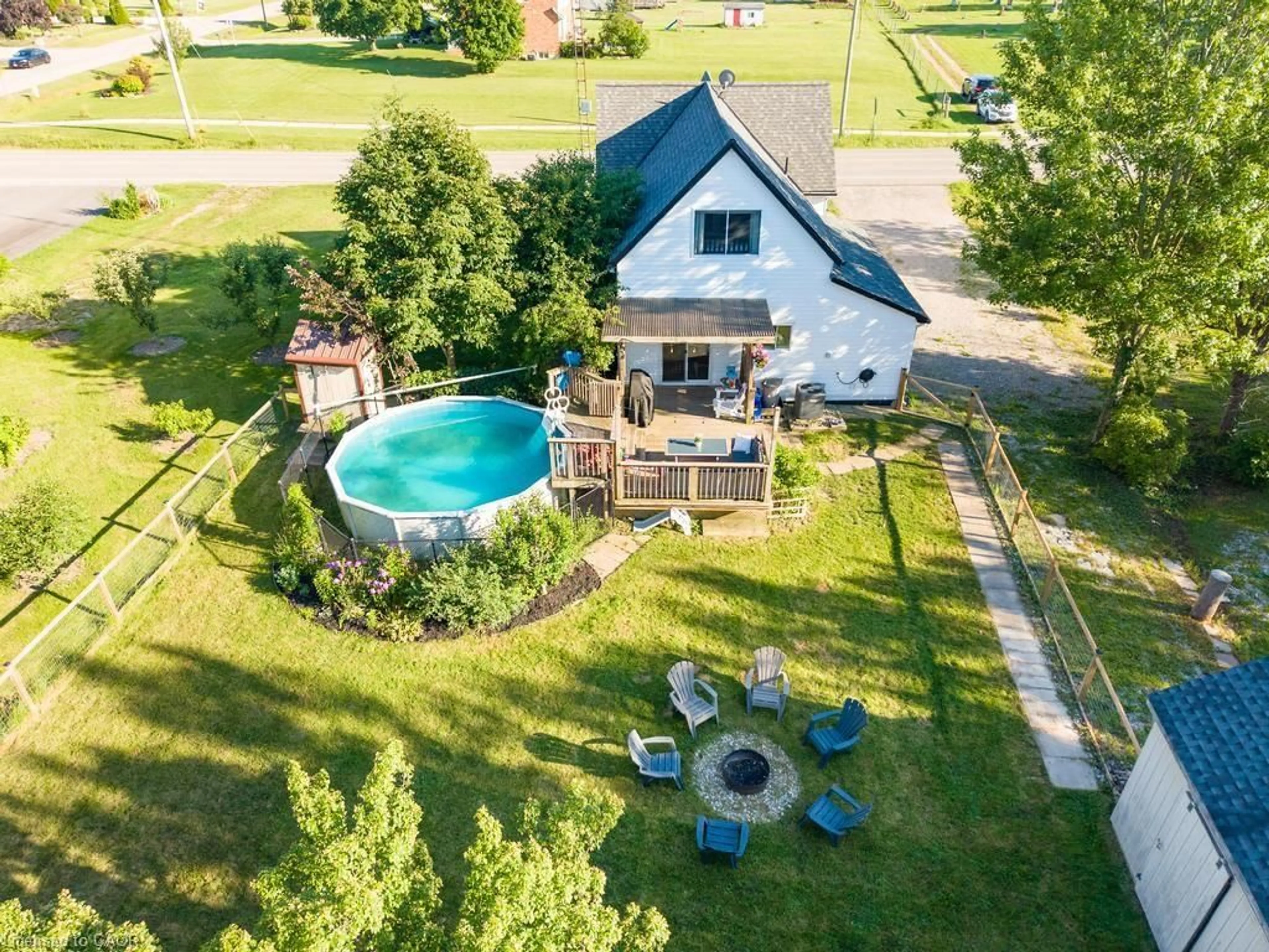A pic from outside/outdoor area/front of a property/back of a property/a pic from drone, water/lake/river/ocean view for 9535 Regional Rd 9, Caistor Centre Ontario N0A 1C0