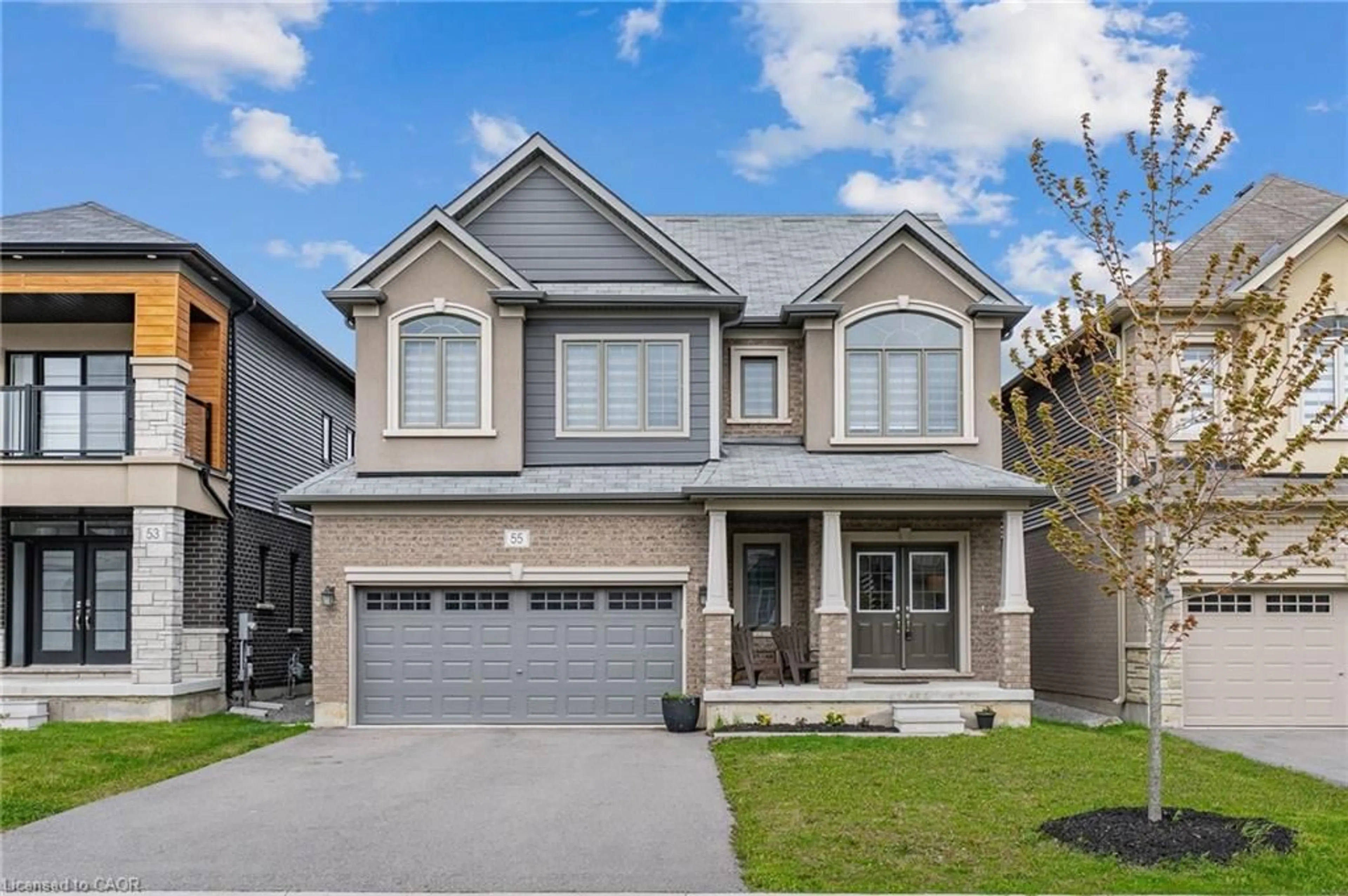 Home with brick exterior material, street for 55 Scenic Ridge Dr, Paris Ontario N3L 0K4