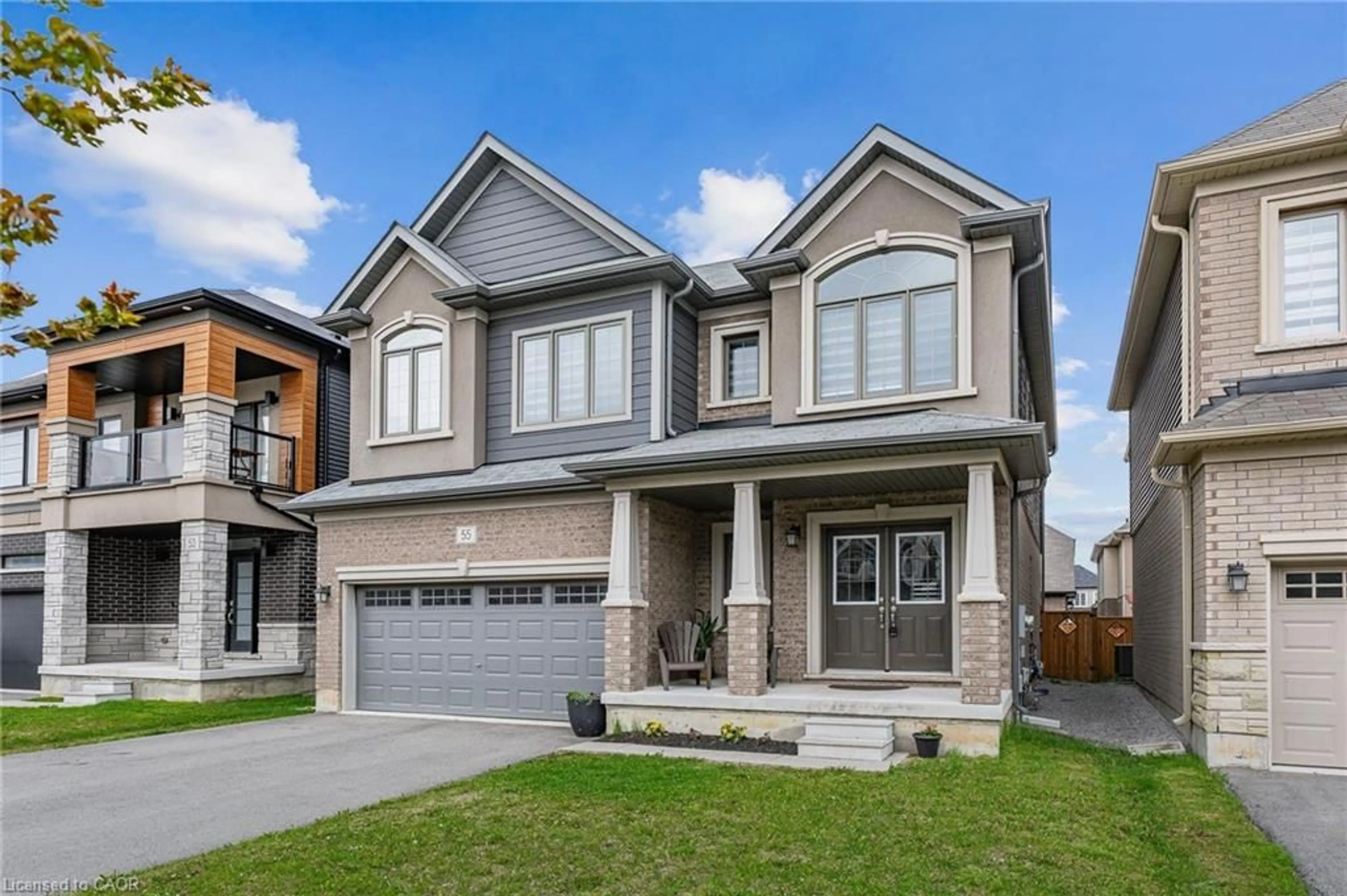 Home with brick exterior material, street for 55 Scenic Ridge Dr, Paris Ontario N3L 0K4