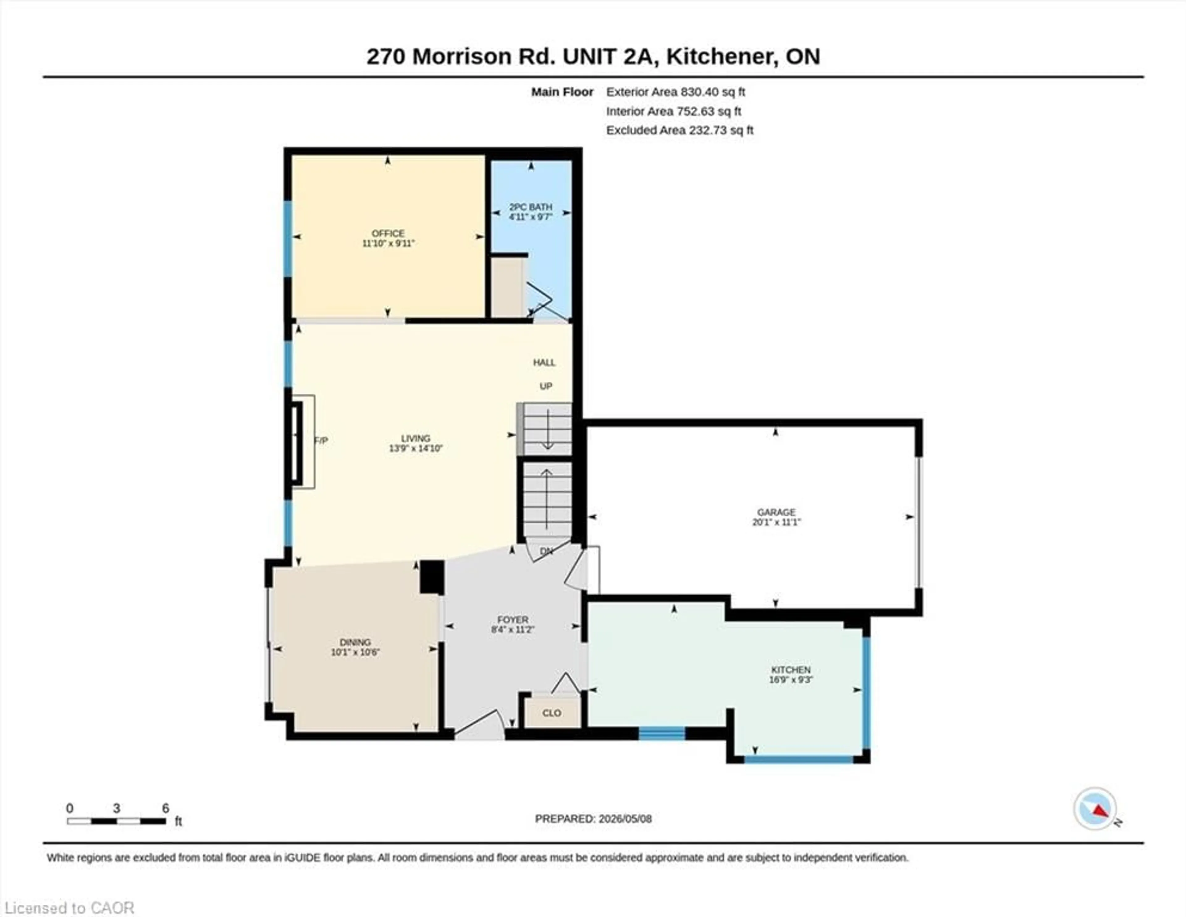 Floor plan for 270 Morrison Rd #2A, Kitchener Ontario N2A 3J5