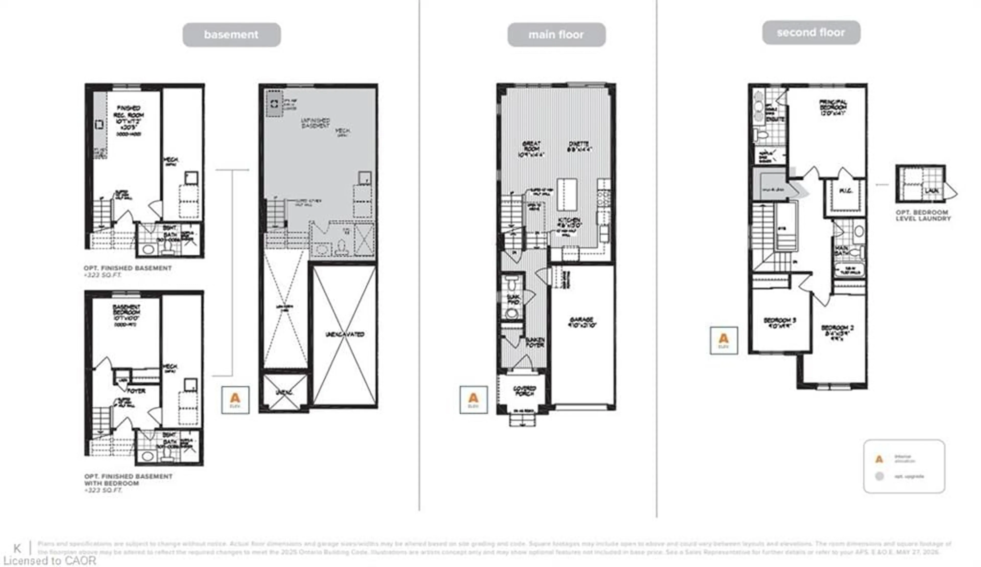 Floor plan for LOT H42 Blair Valley St, Kitchener Ontario N2P 0K7