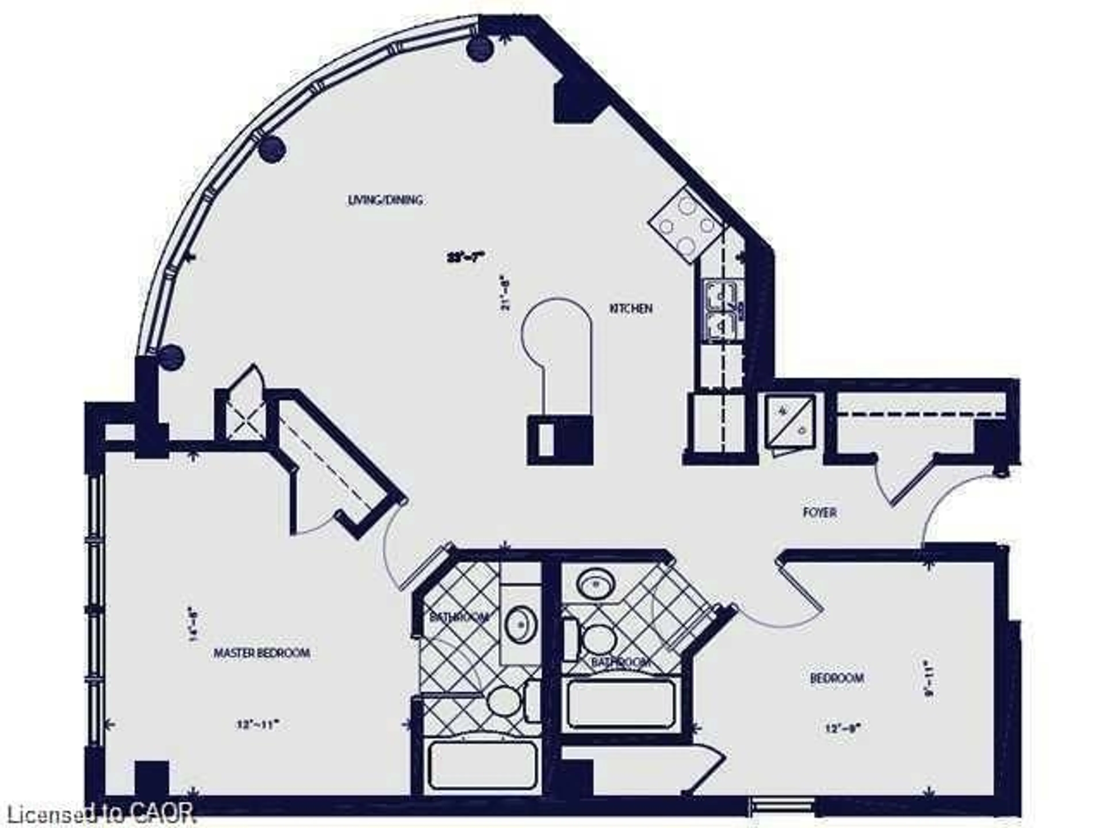 Floor plan for 135 James St #314, Hamilton Ontario L8P 2Z6
