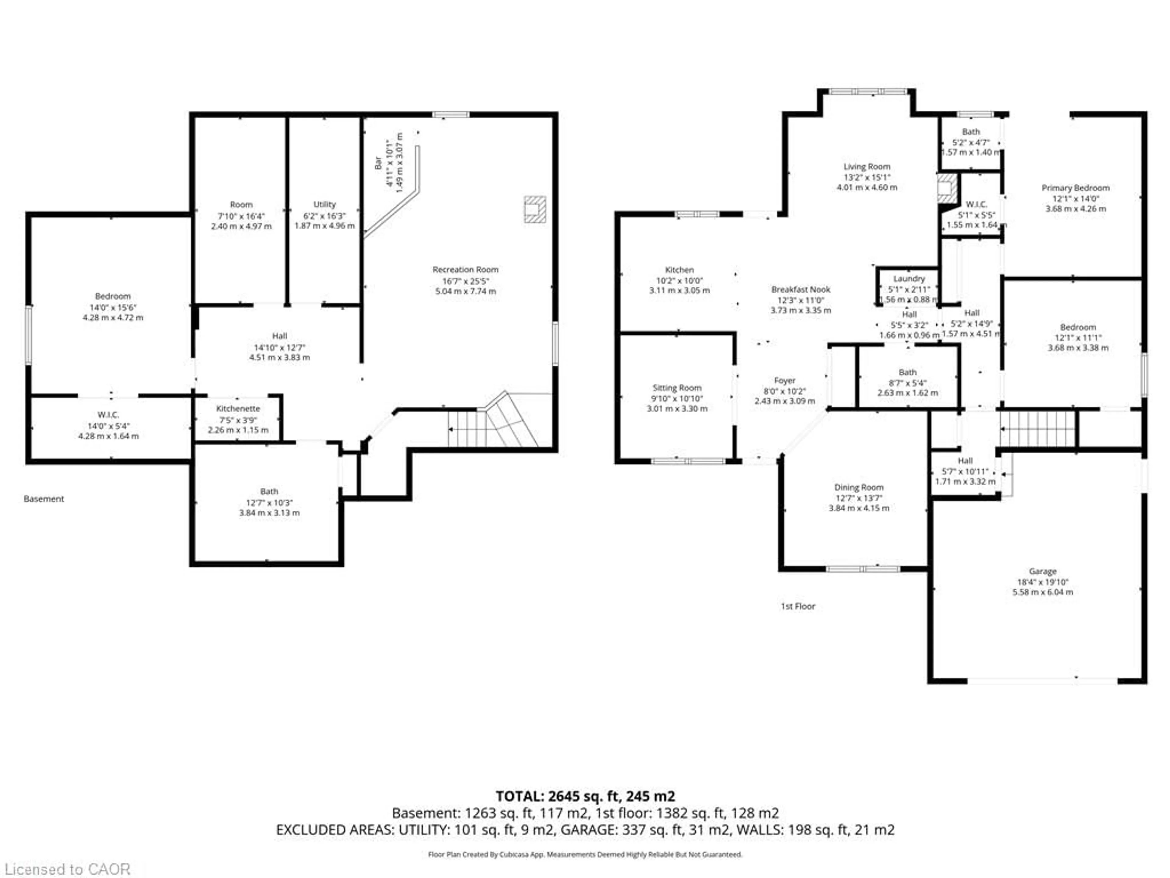 Floor plan for 73 First St Louth, St. Catharines Ontario L2W 1A6