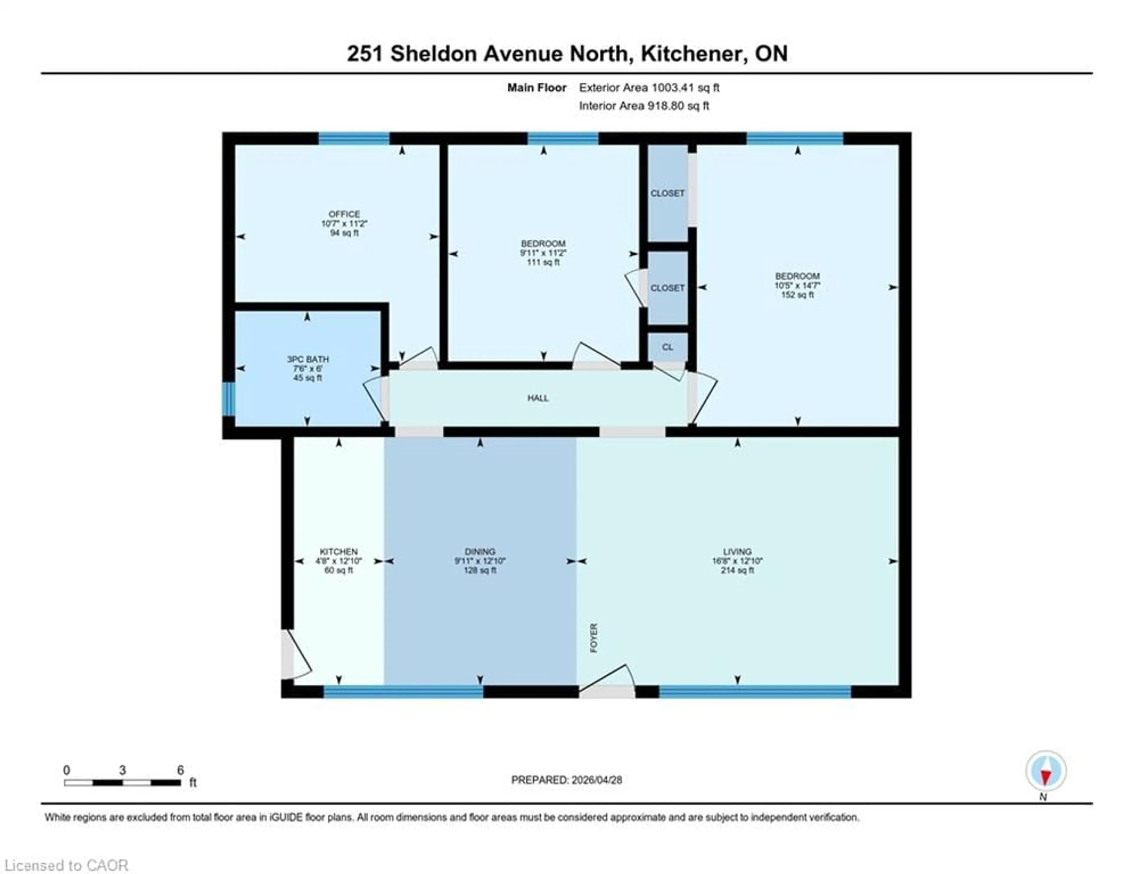 Floor plan for 251 Sheldon Ave, Kitchener Ontario N2H 3M9