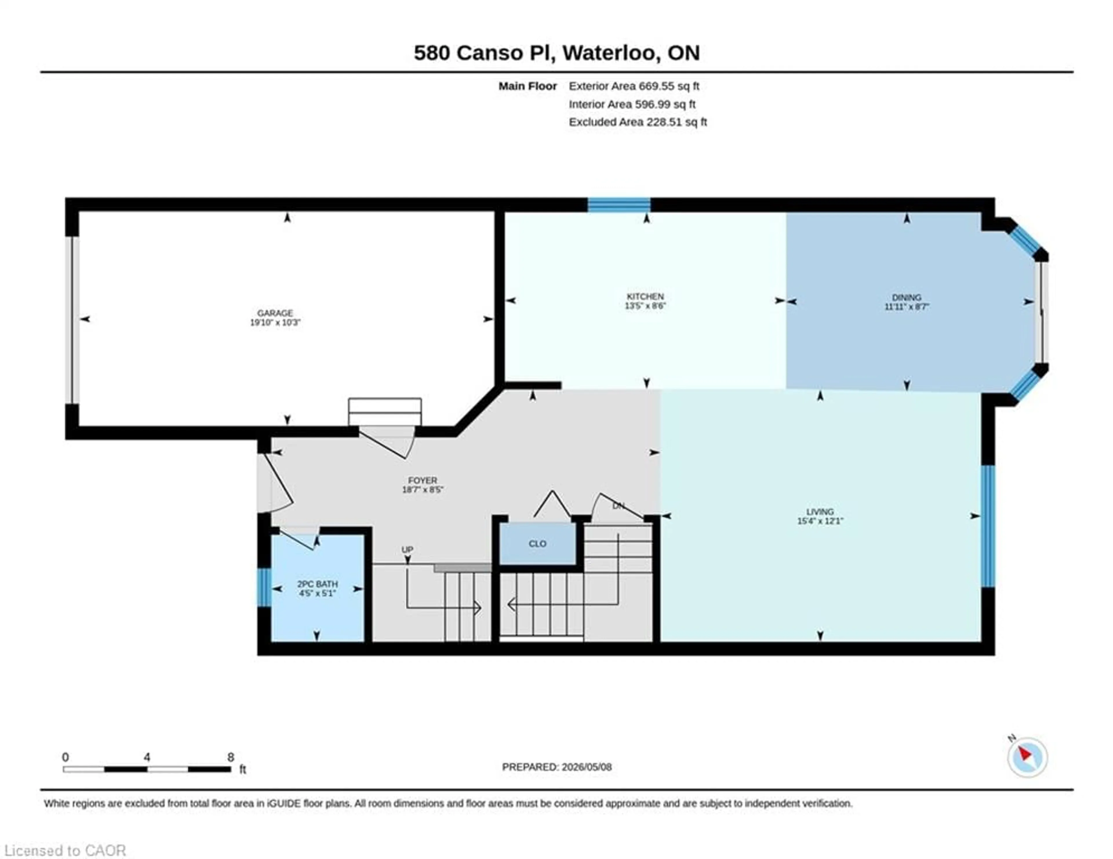 Floor plan for 580 Canso Pl, Waterloo Ontario N2K 3Z9