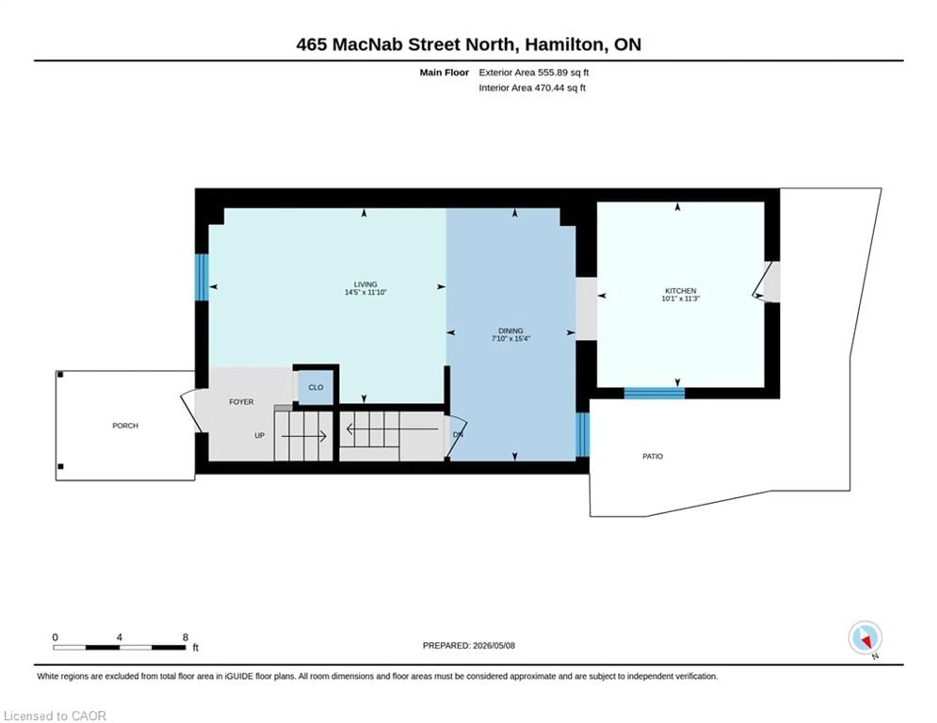 Floor plan for 465 Macnab St, Hamilton Ontario L8L 1L6