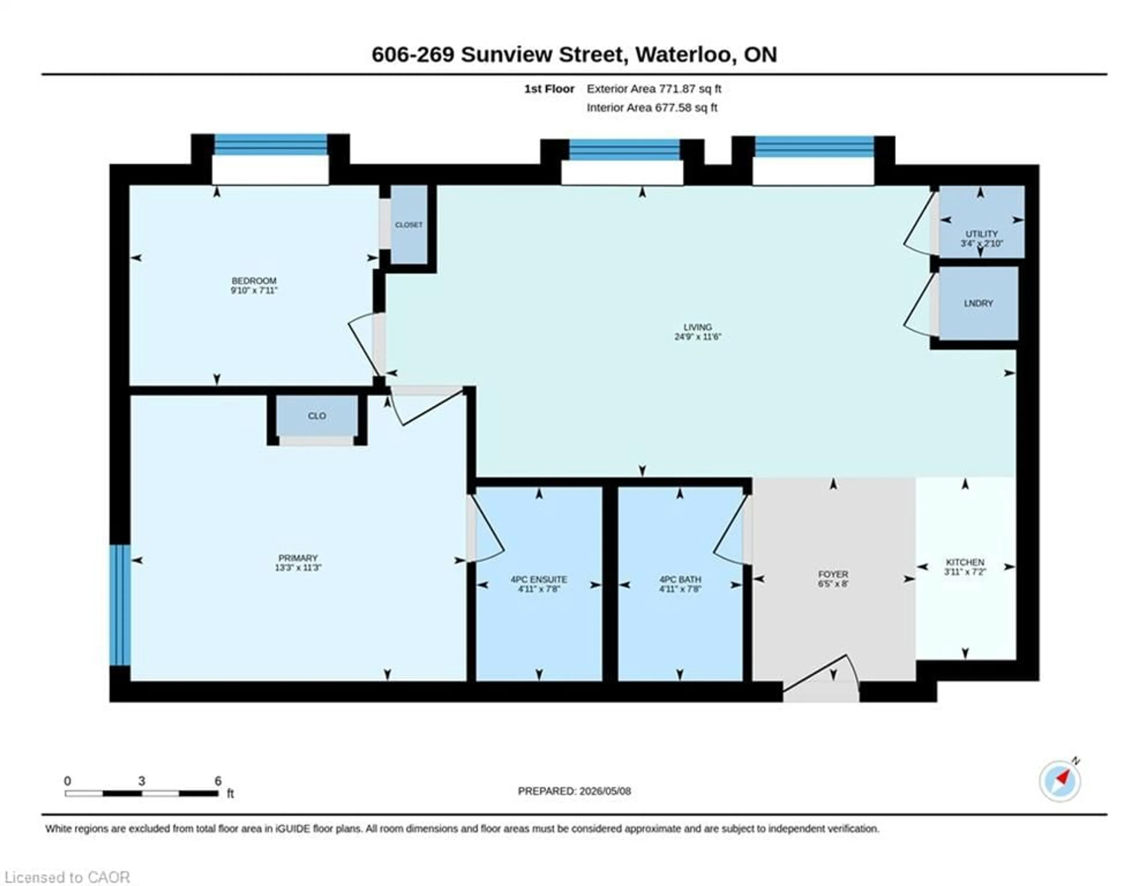 Floor plan for 269 Sunview St #606, Waterloo Ontario N2L 3V8