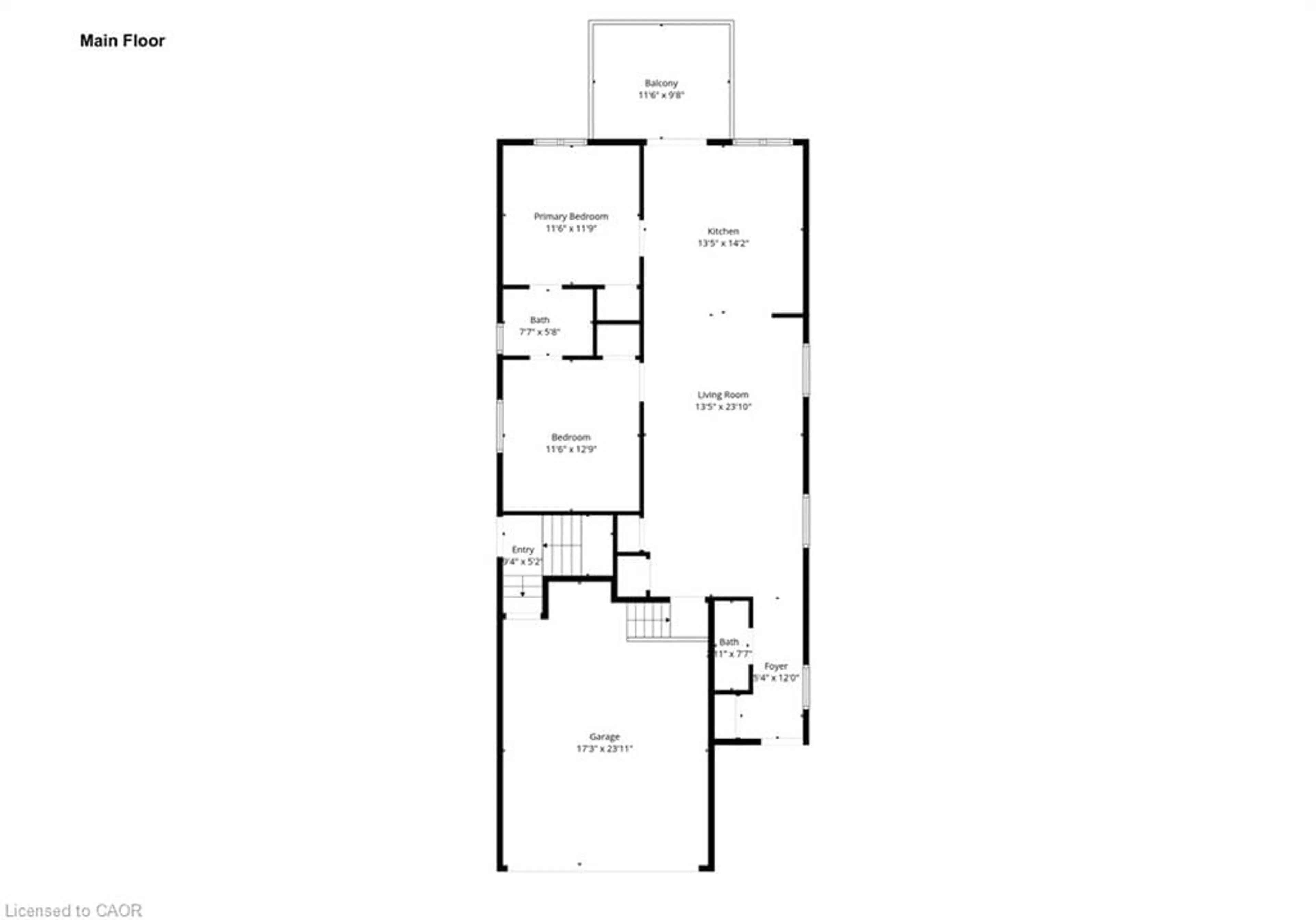 Floor plan for 399 Greenfield Ave, Kitchener Ontario N2C 1E6