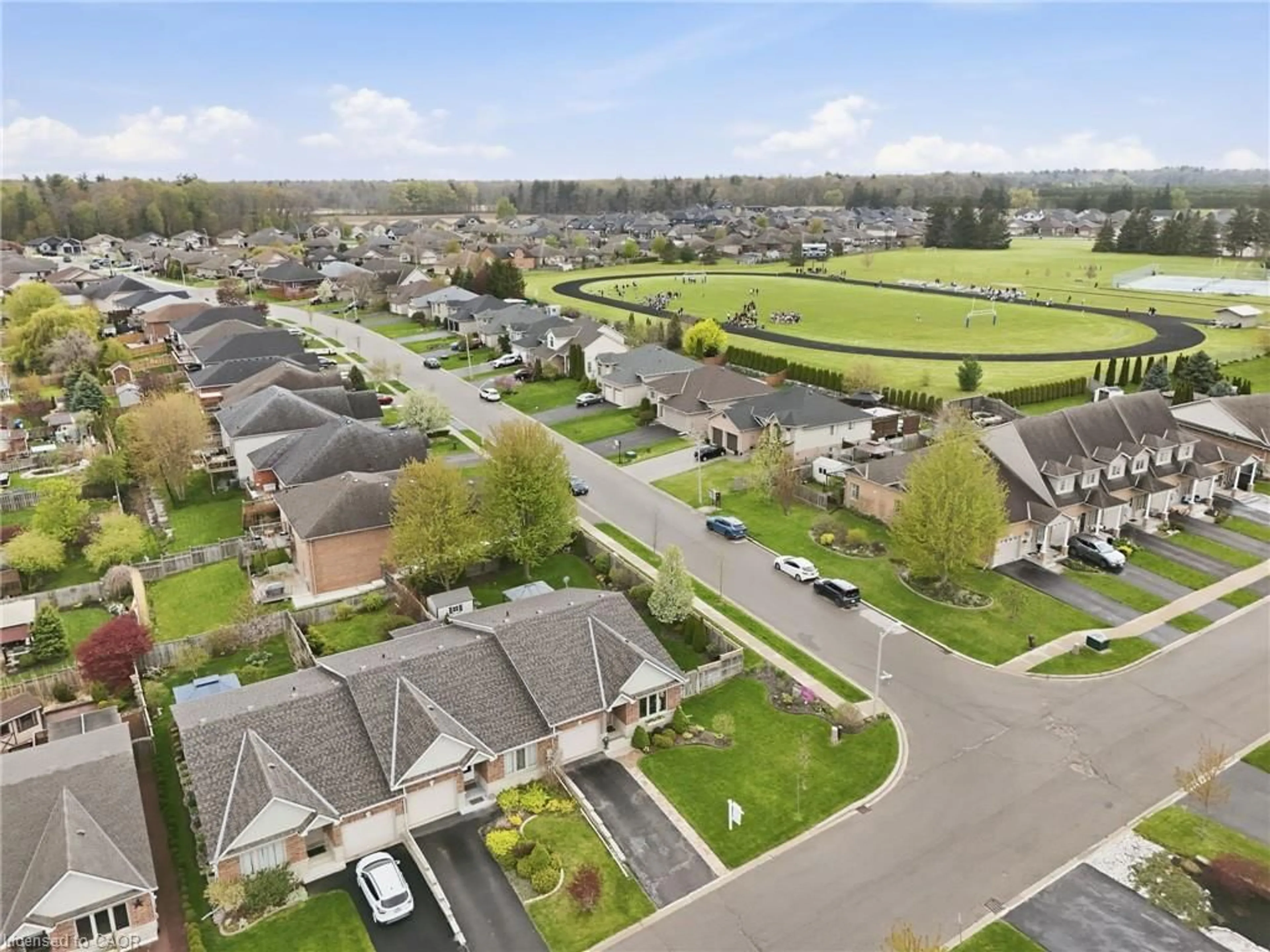 A pic from outside/outdoor area/front of a property/back of a property/a pic from drone, street for 12 Millcroft Dr, Simcoe Ontario N3Y 5M9