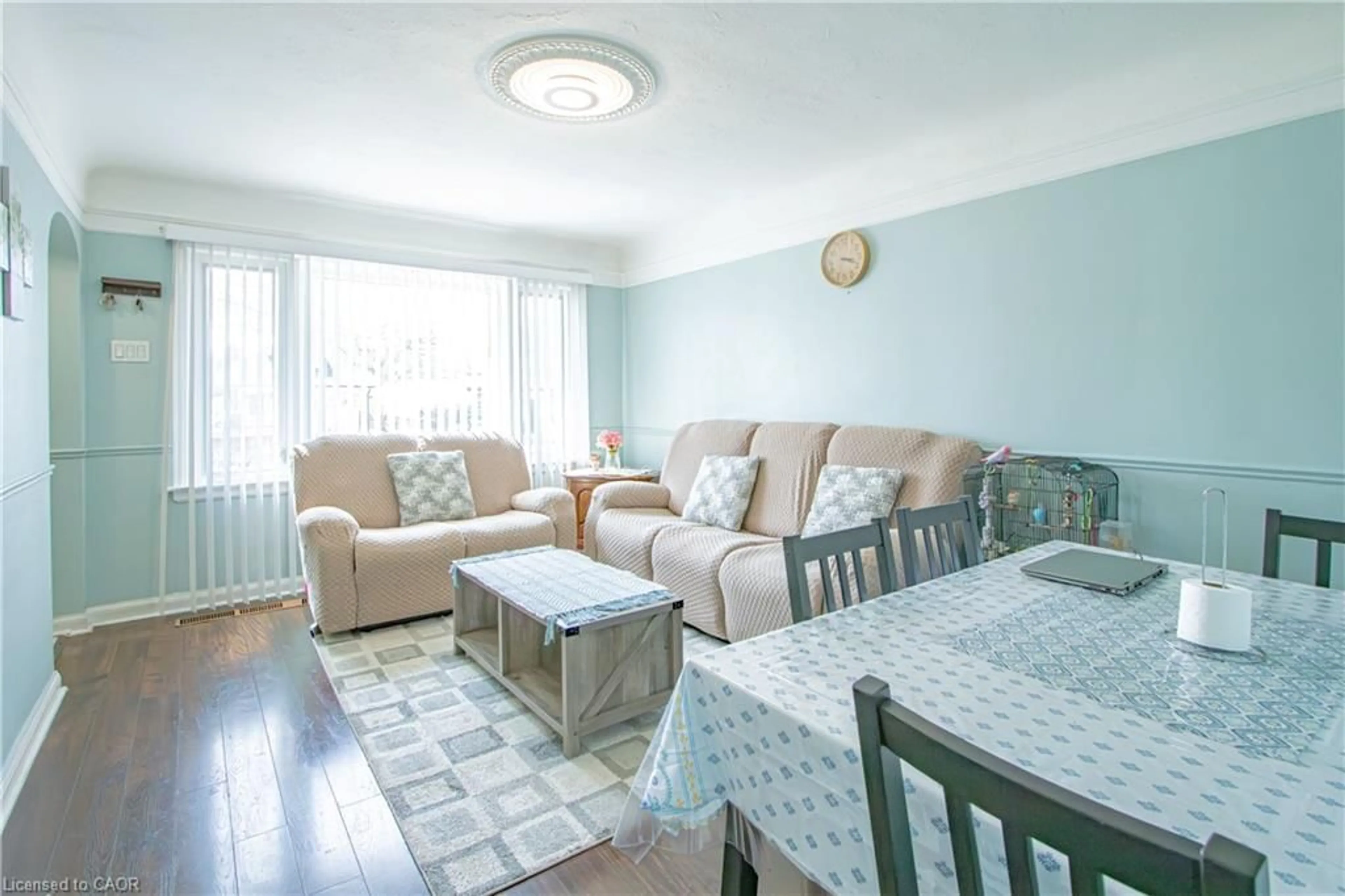 Living room with furniture, wood/laminate floor for 360 Hale St, London Ontario N5W 1G4