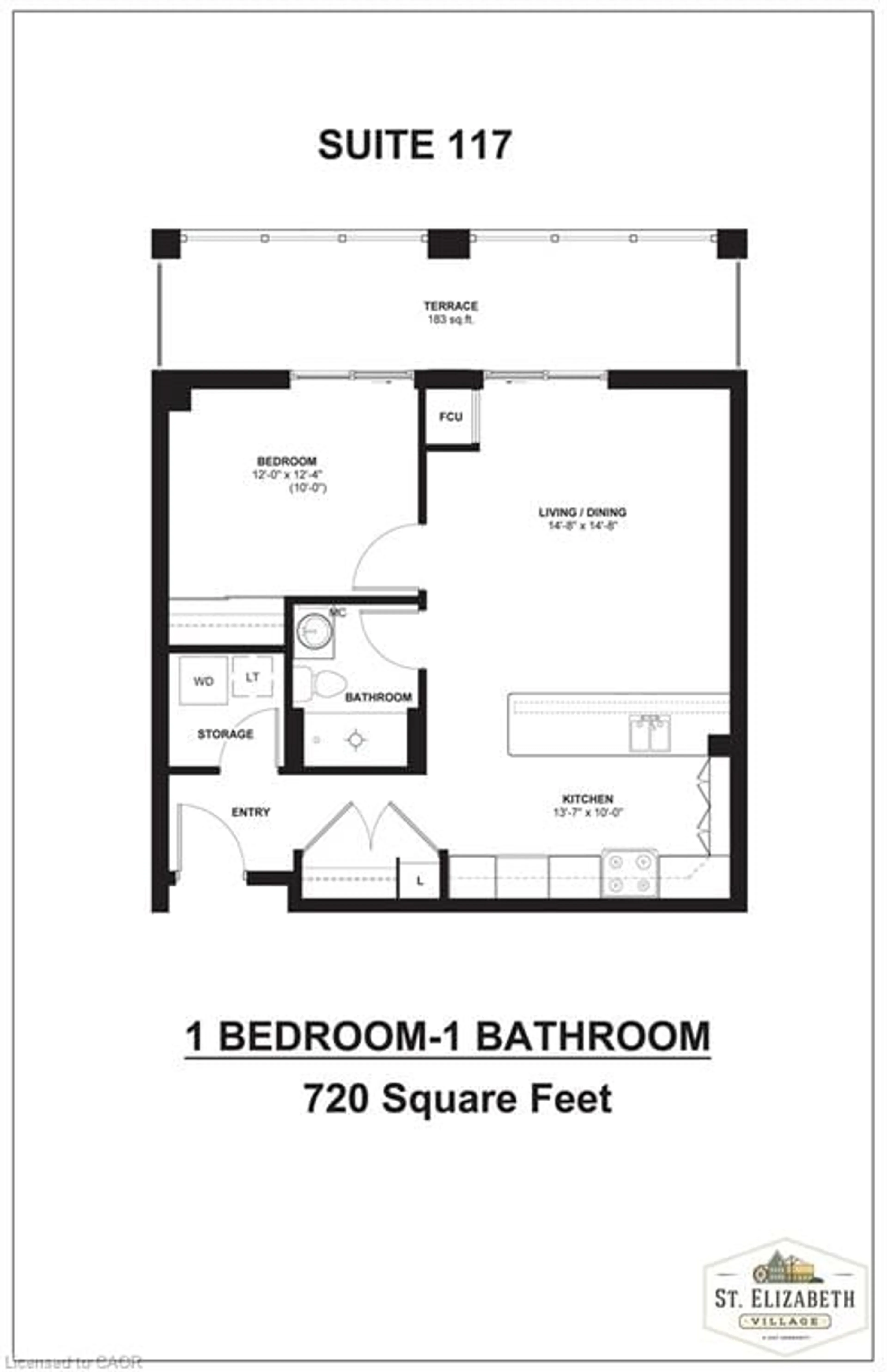 Floor plan for 39 Sister Varga Terr #117, Hamilton Ontario L9B 0J7