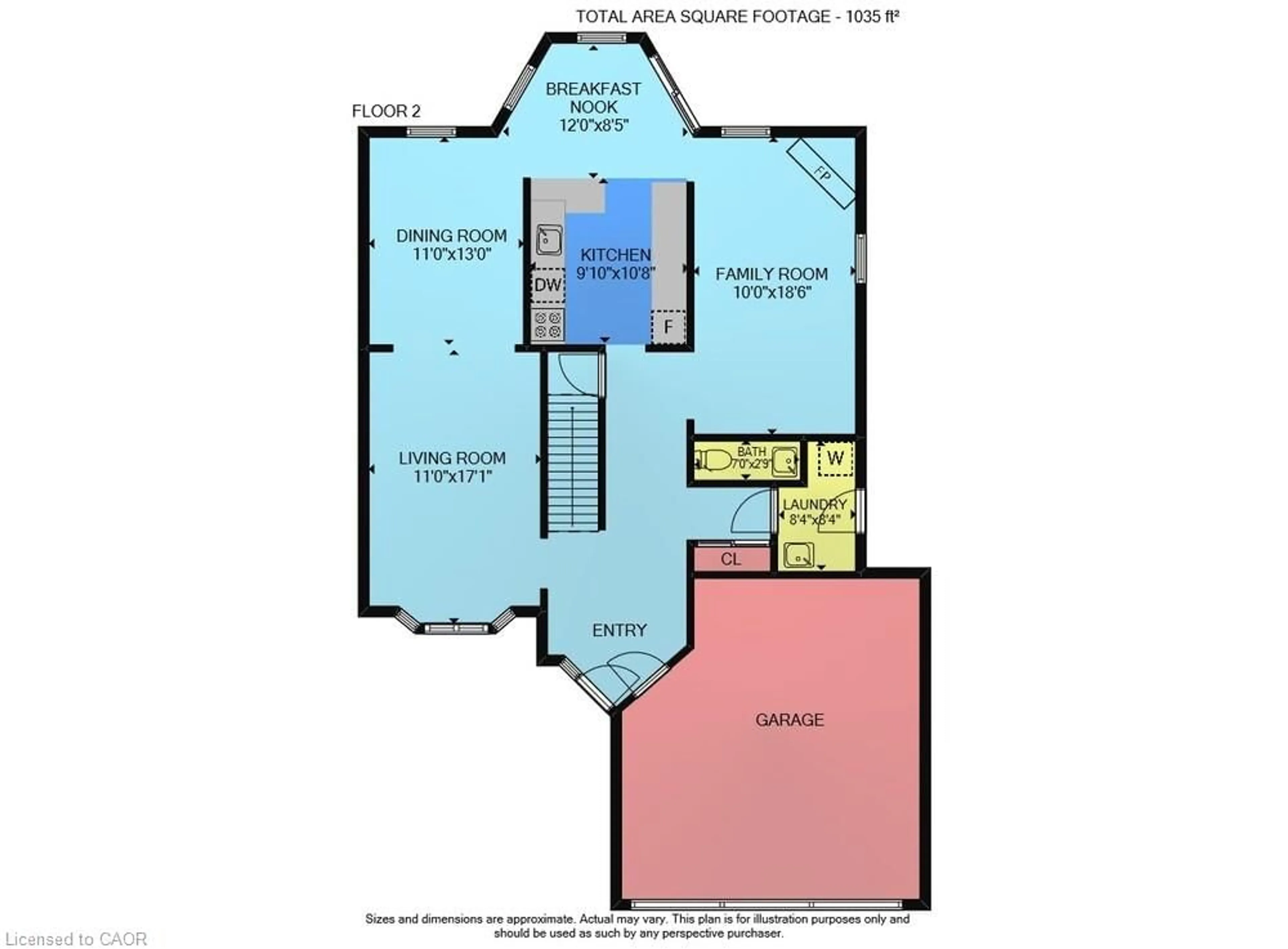 Floor plan for 199 Rowntree Dr, Hamilton Ontario L8W 2N6