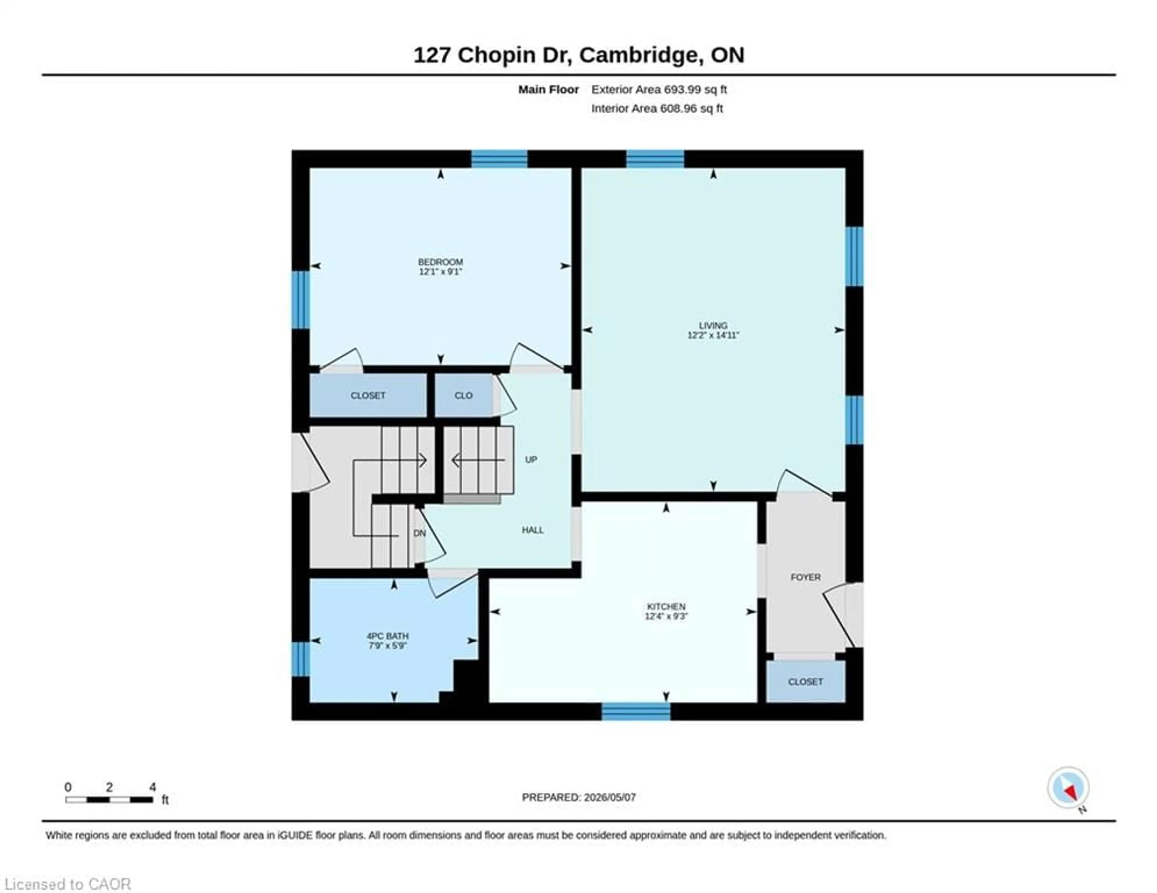 Floor plan for 127 Chopin Dr, Cambridge Ontario N3H 1J4