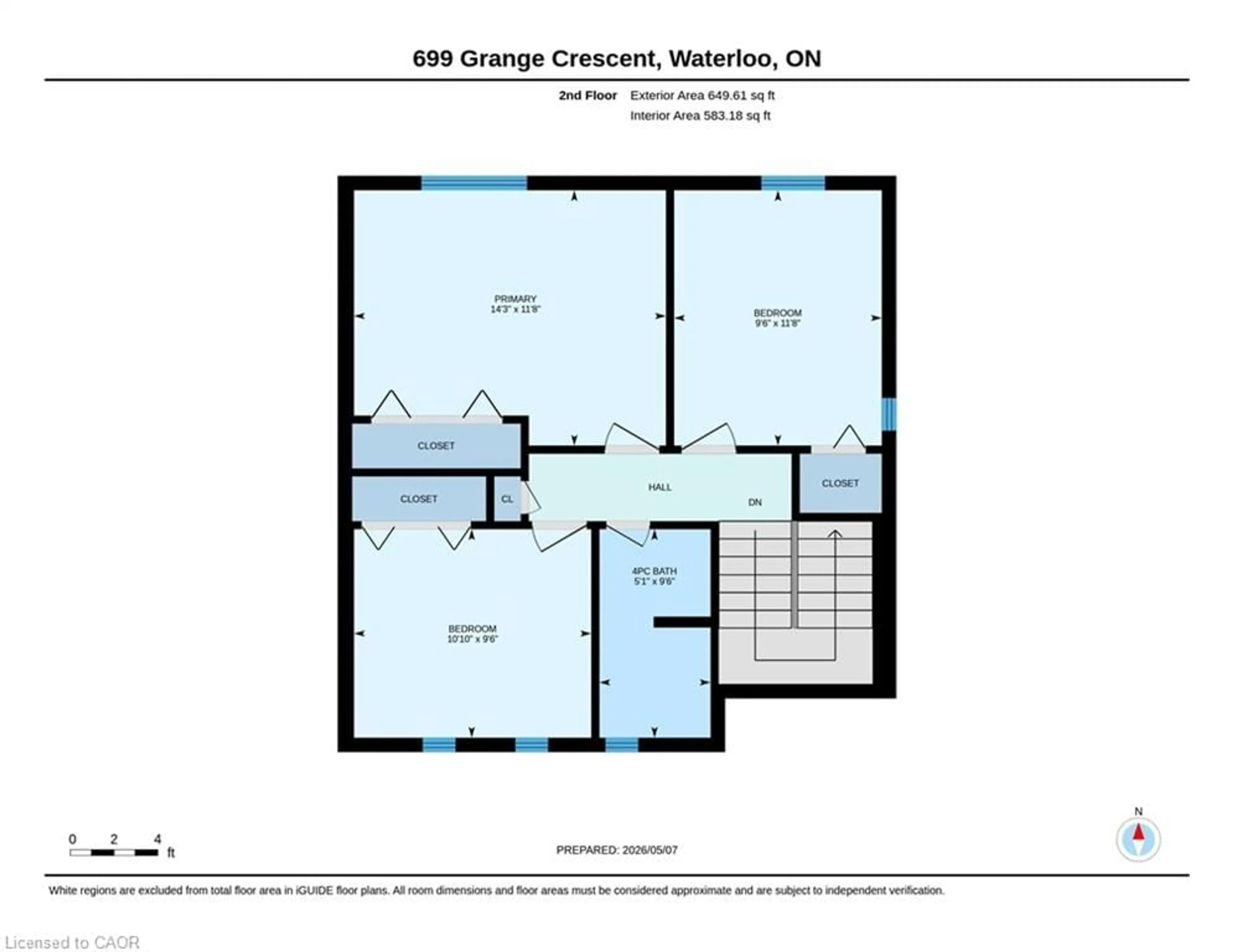 Floor plan for 699 Grange Cres, Waterloo Ontario N2T 2L8
