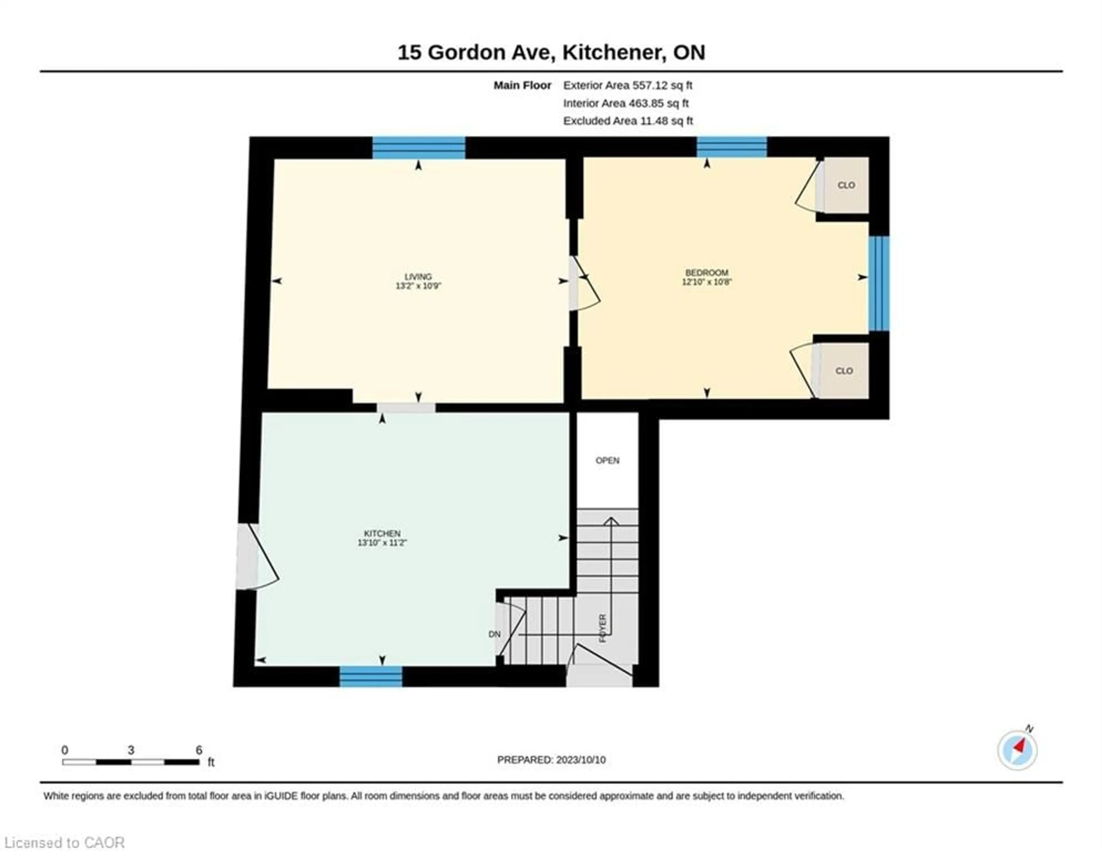 Floor plan for 15 Gordon Ave, Kitchener Ontario N2H 1N7