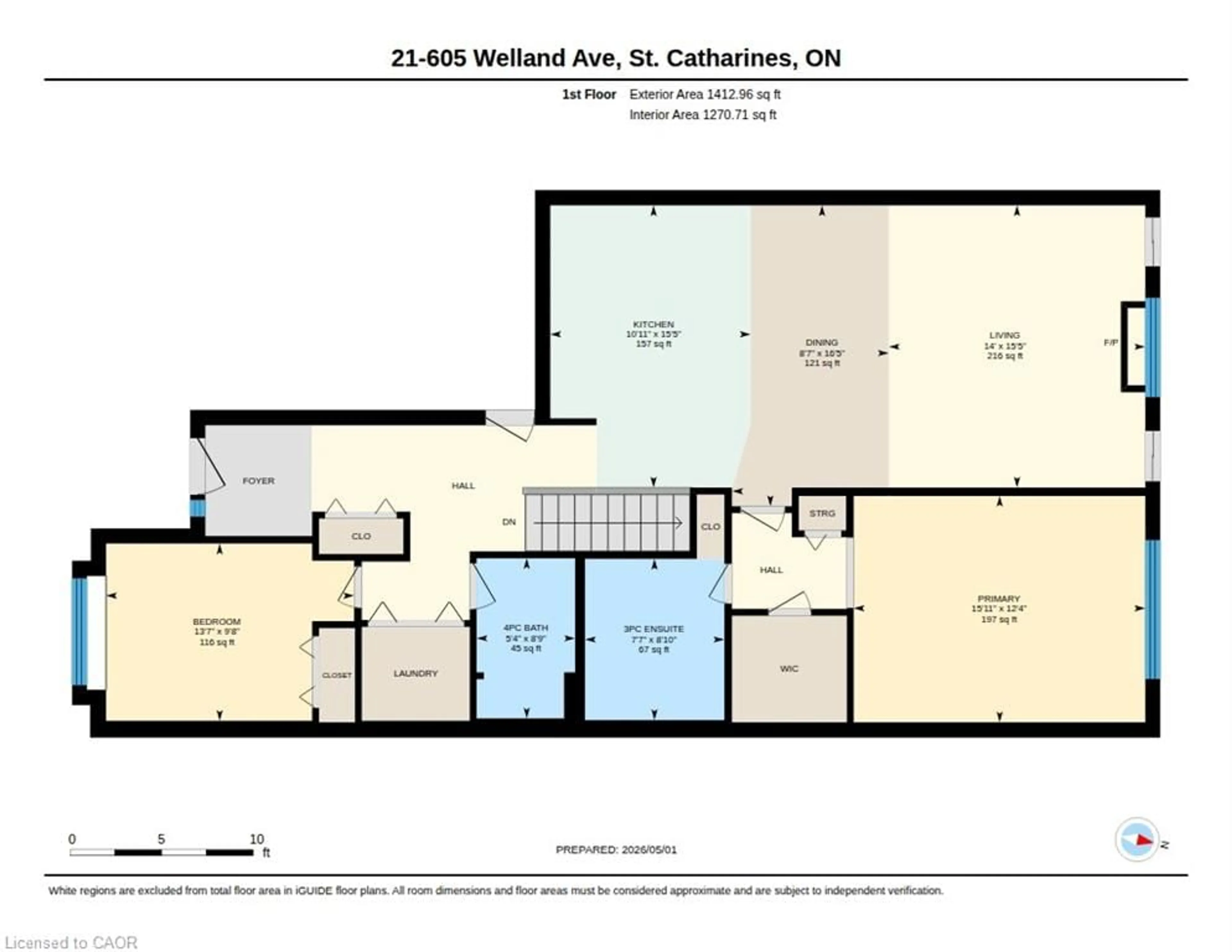 Floor plan for 605 Welland Ave #21, St. Catharines Ontario L2M 7Z7