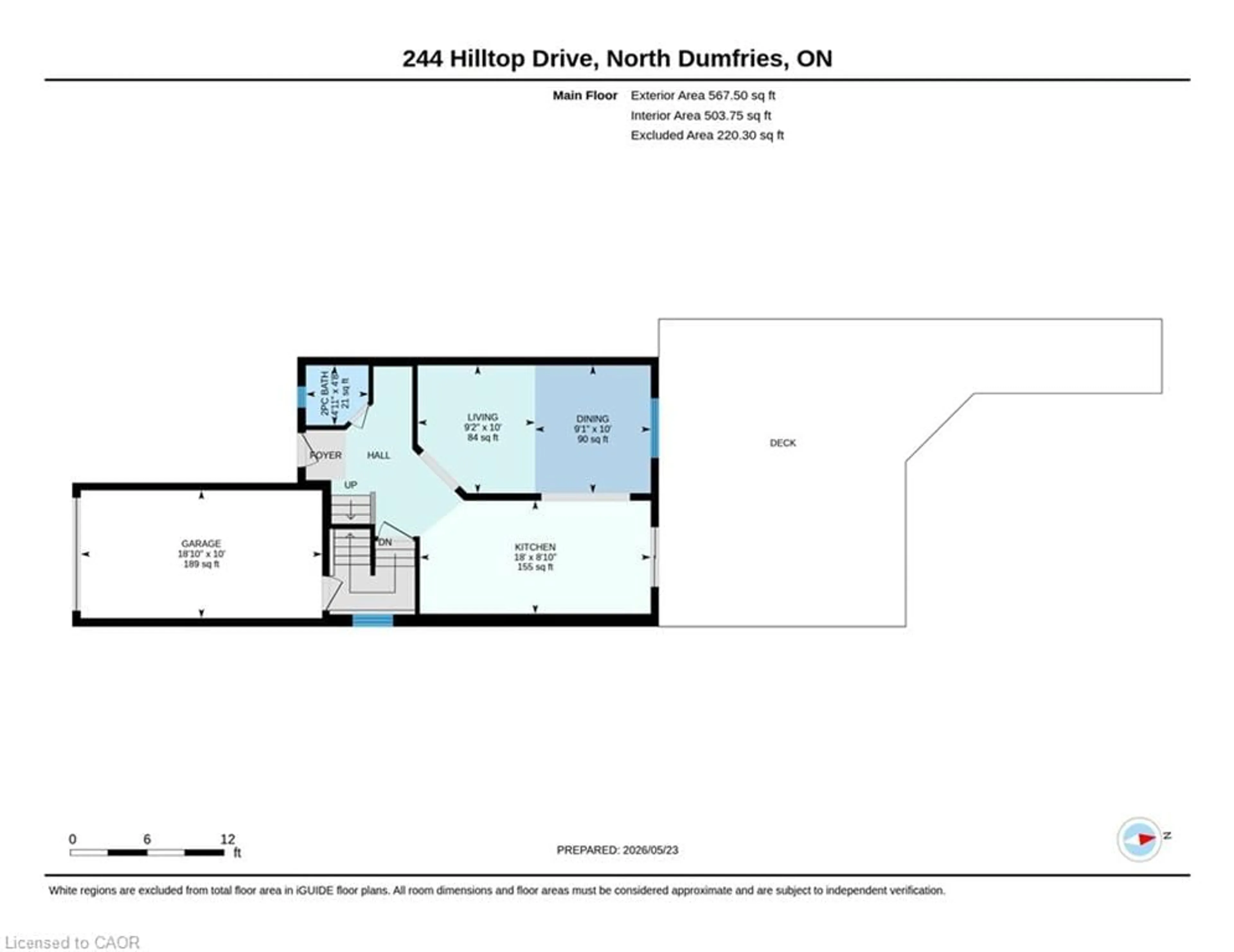 Floor plan for 244 Hilltop Dr, Ayr Ontario N0B 1E0