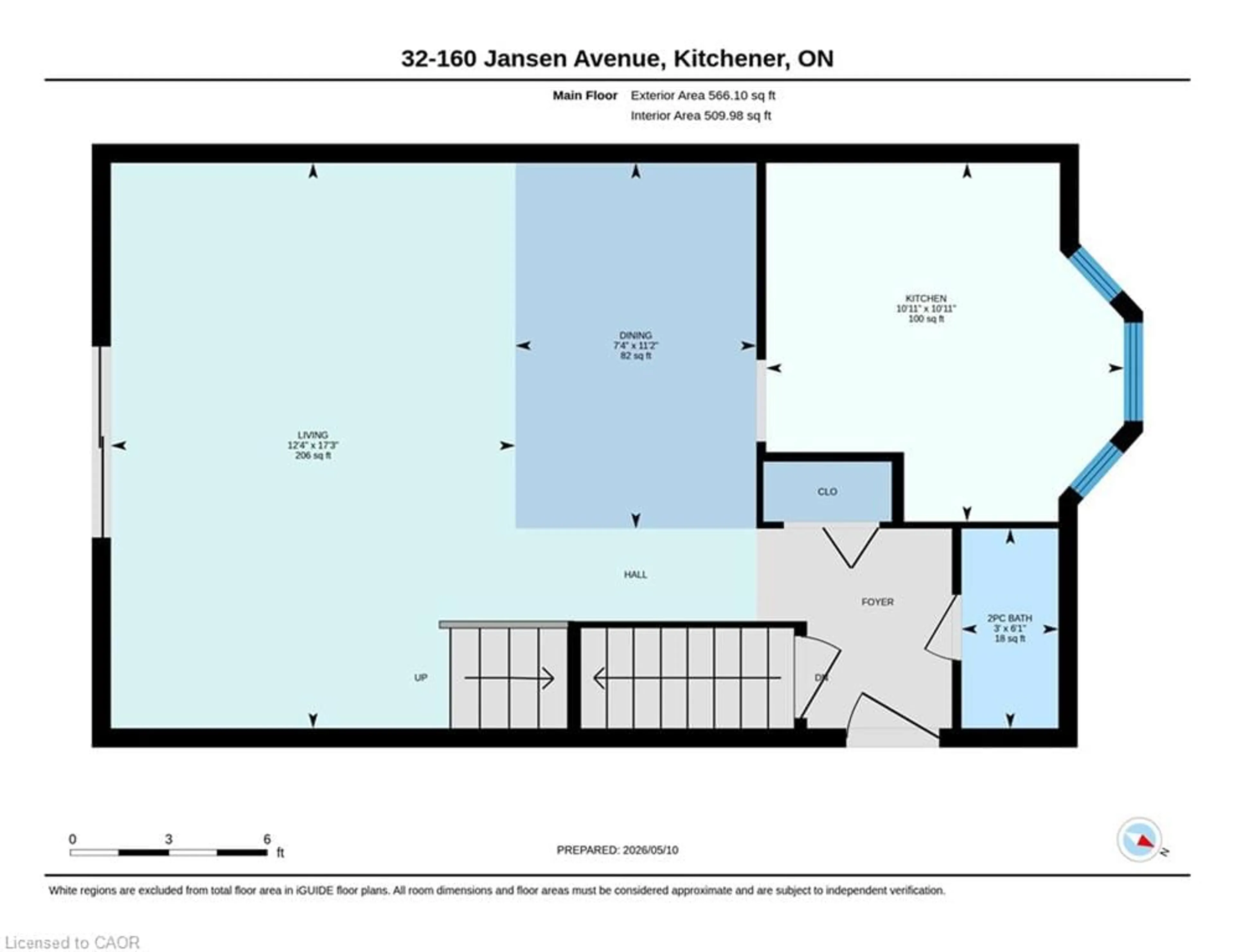 Floor plan for 160 Jansen Ave #32, Kitchener Ontario N2A 2L7