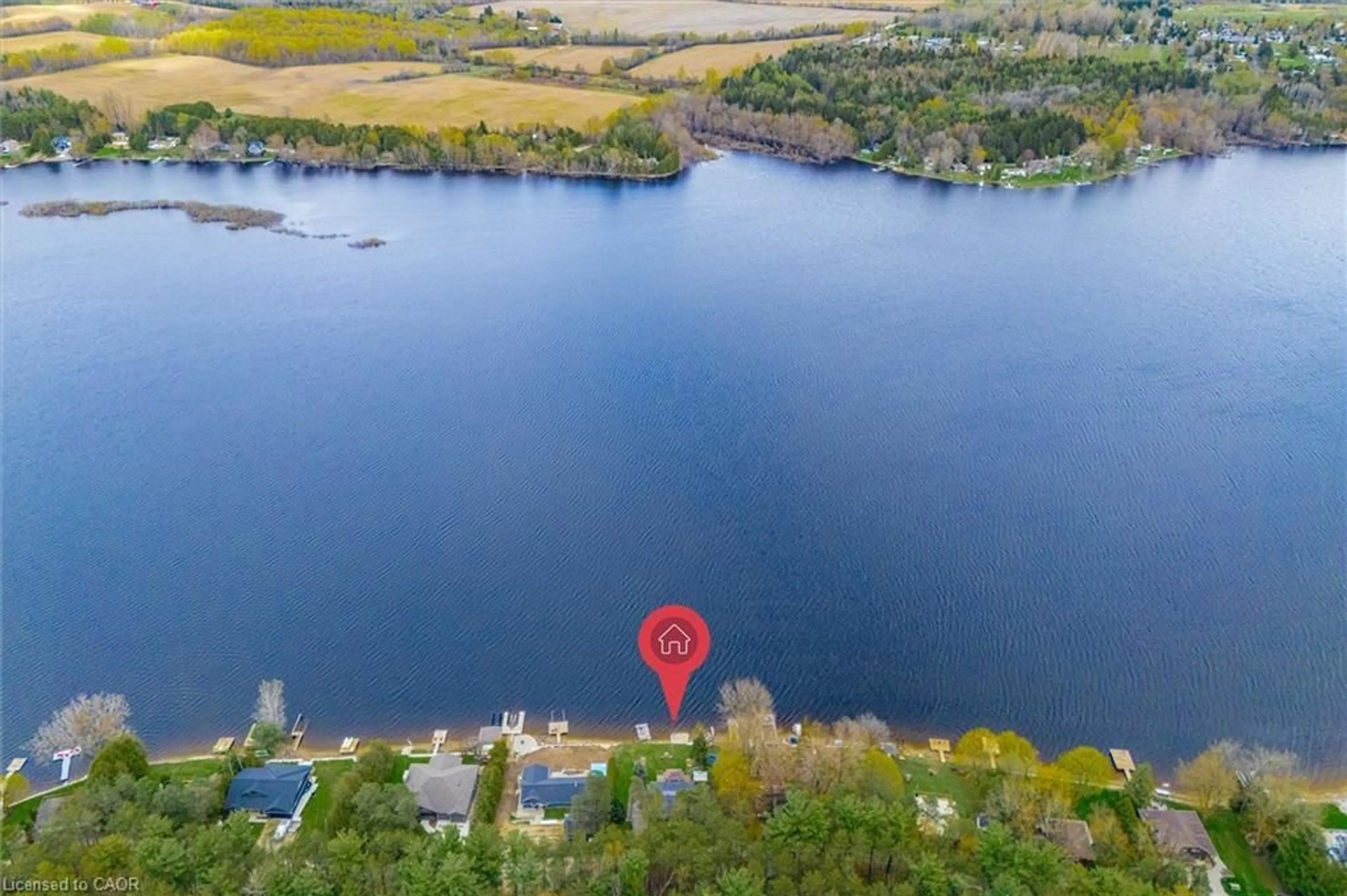 A pic from outside/outdoor area/front of a property/back of a property/a pic from drone, water/lake/river/ocean view for 335 Third St, Belwood Ontario N0B 1J0