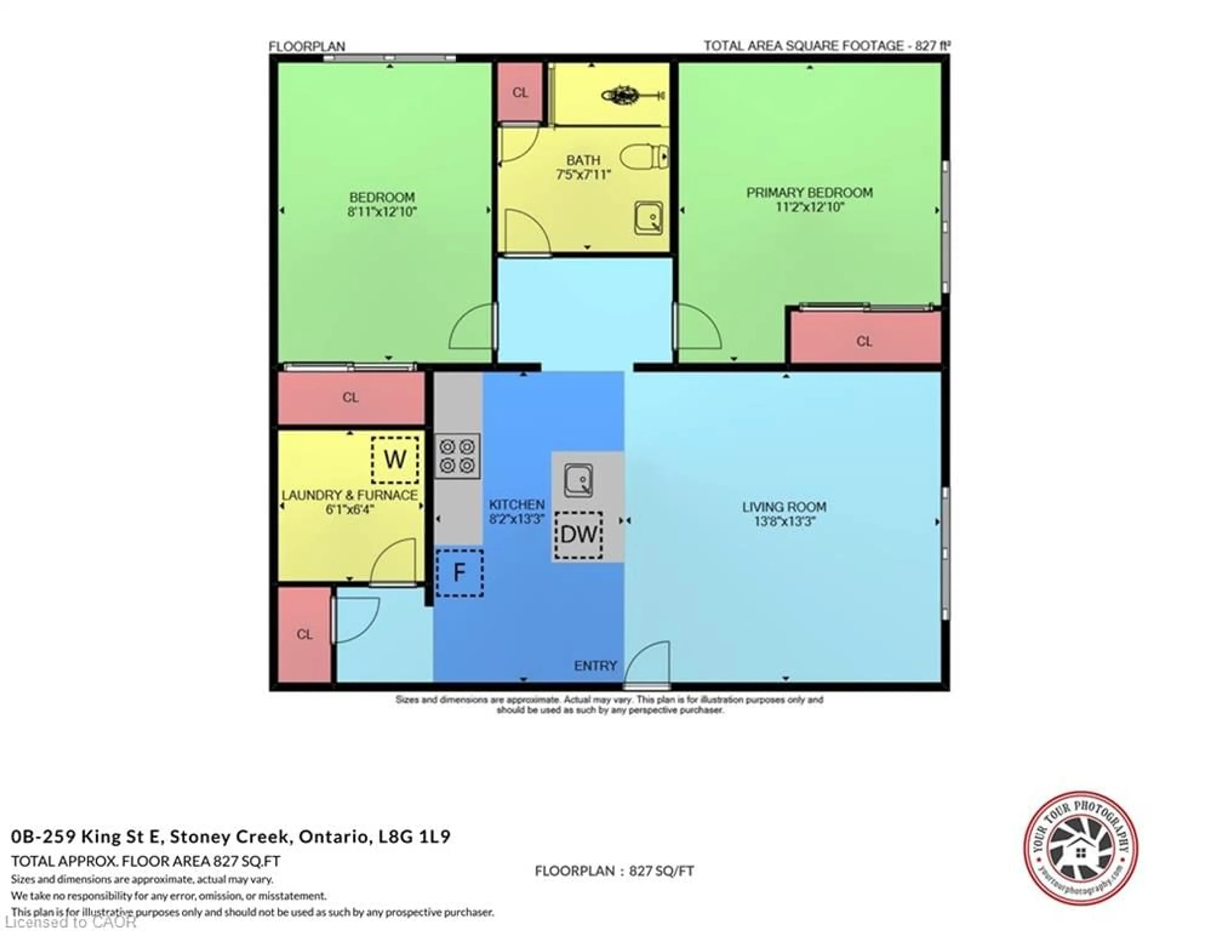 Floor plan for 259 King St #0B, Stoney Creek Ontario L9G 1L9