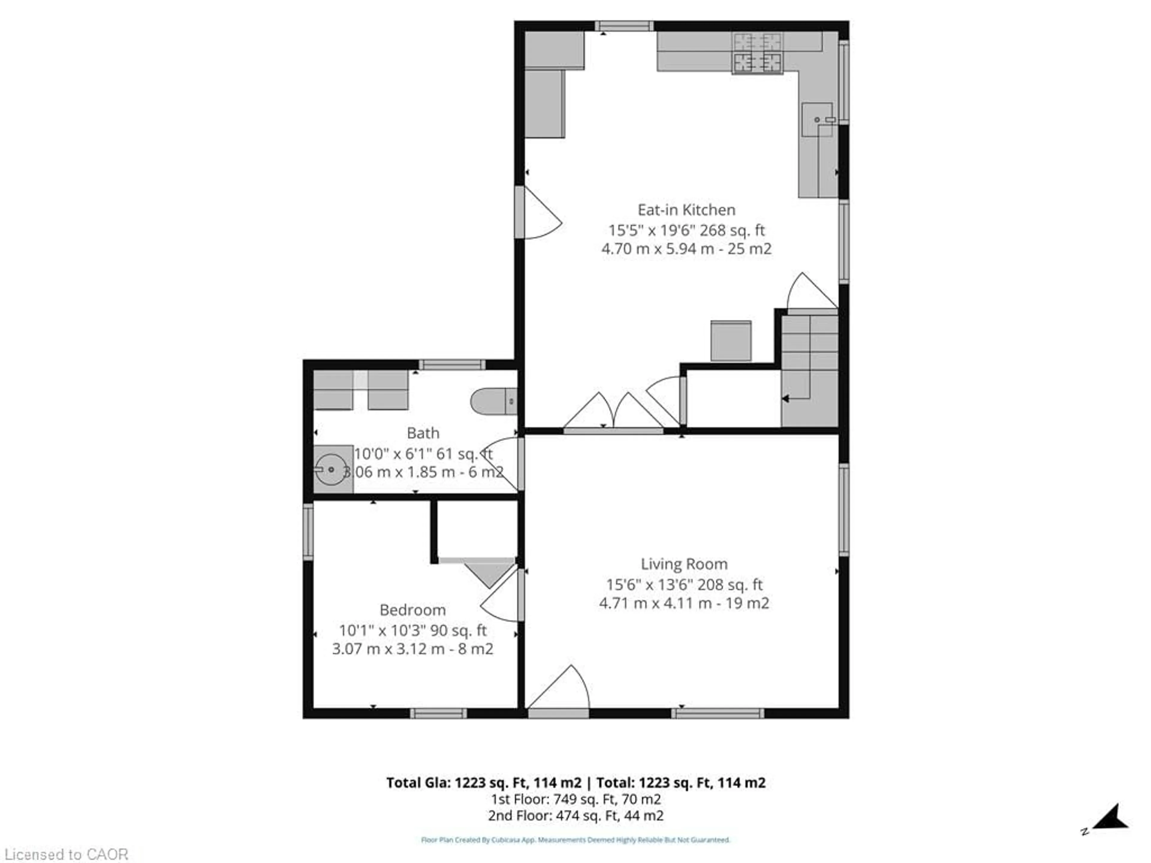 Floor plan for St, Delhi Ontario N4B 2M9