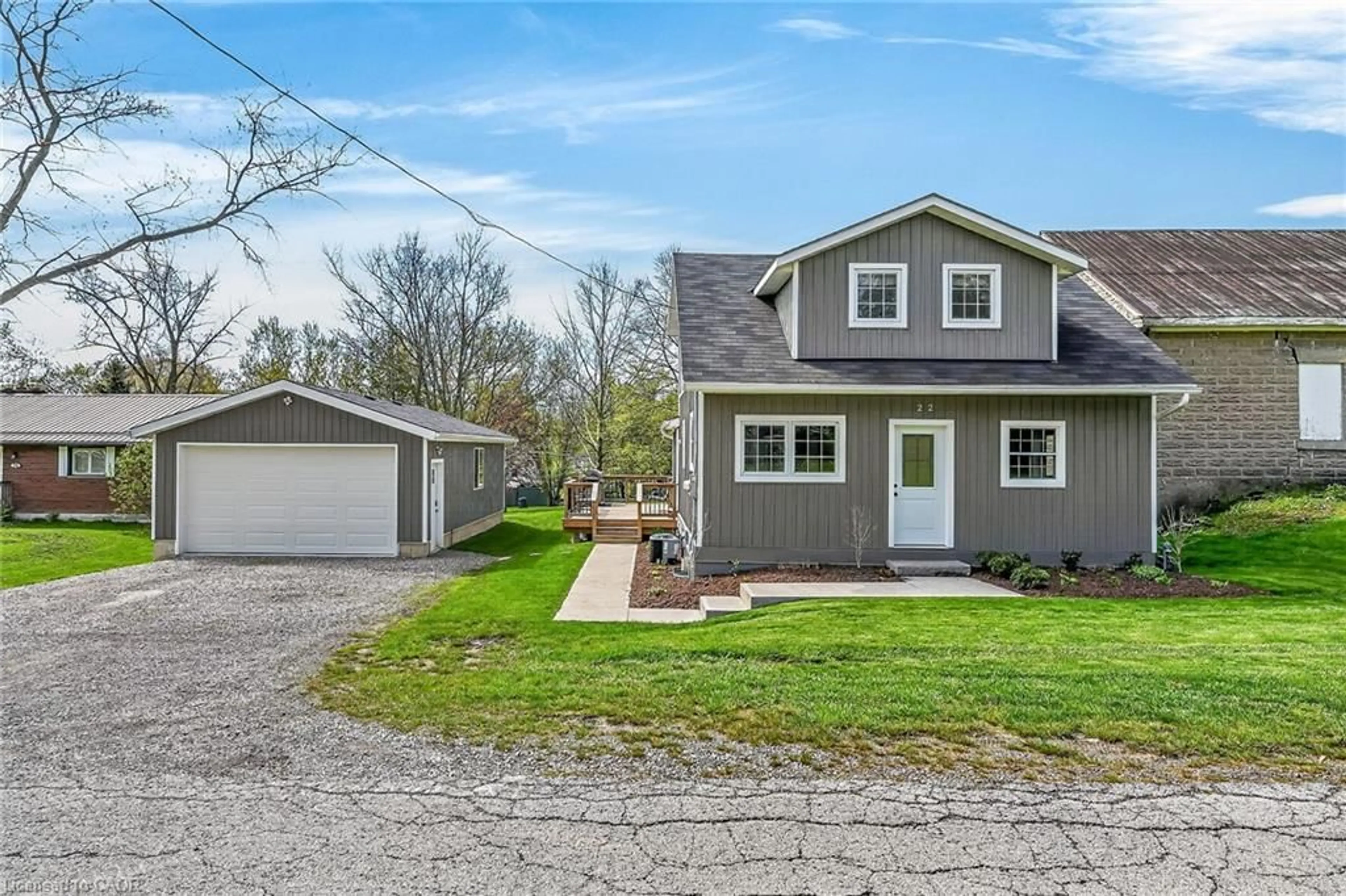 Home with vinyl exterior material, street for 22 King Ave, York Ontario N0A 1R0