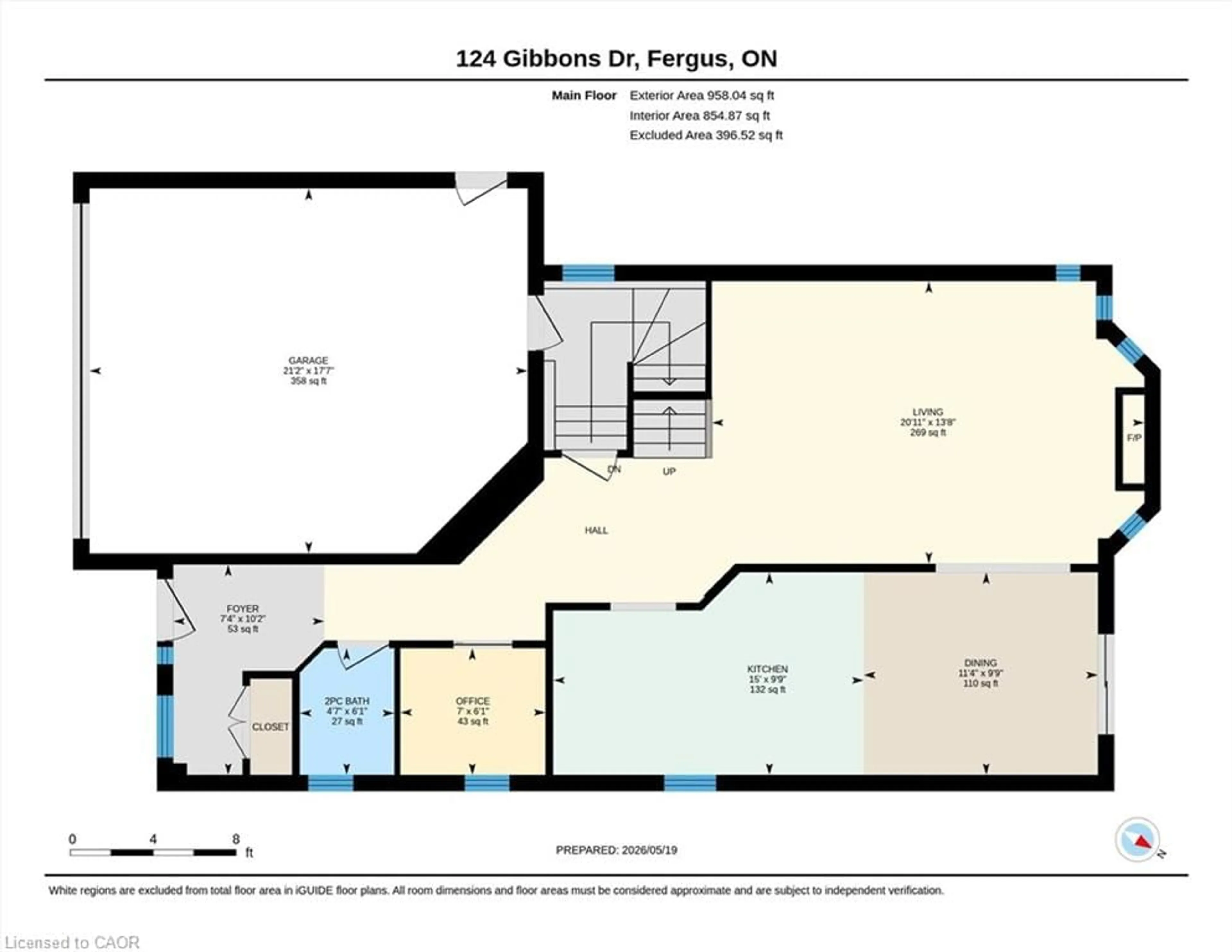 Floor plan for 124 Gibbons Dr, Fergus Ontario N1M 3W2
