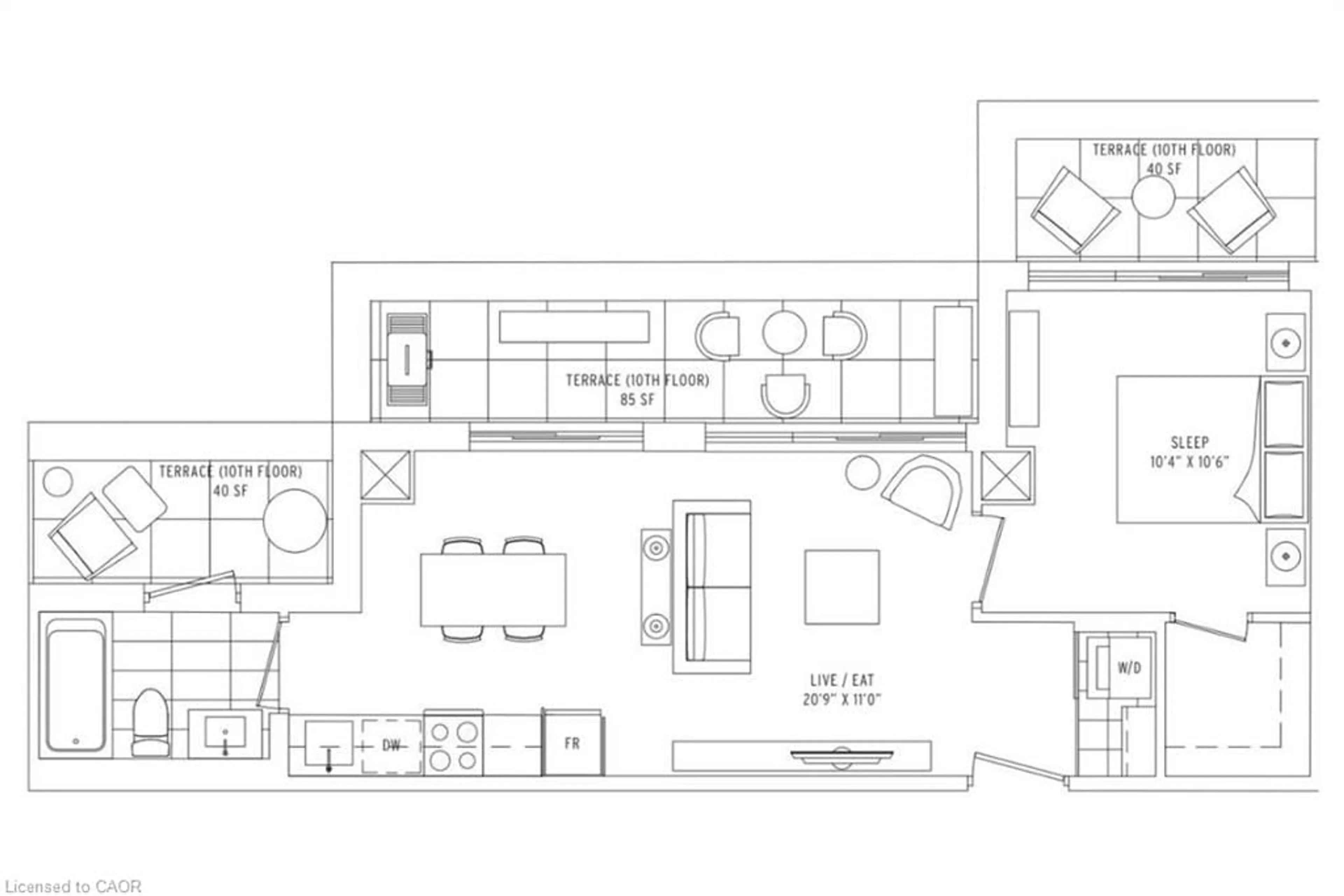 Floor plan for 1787 St Clair Ave #1008, Toronto Ontario M6N 0B7