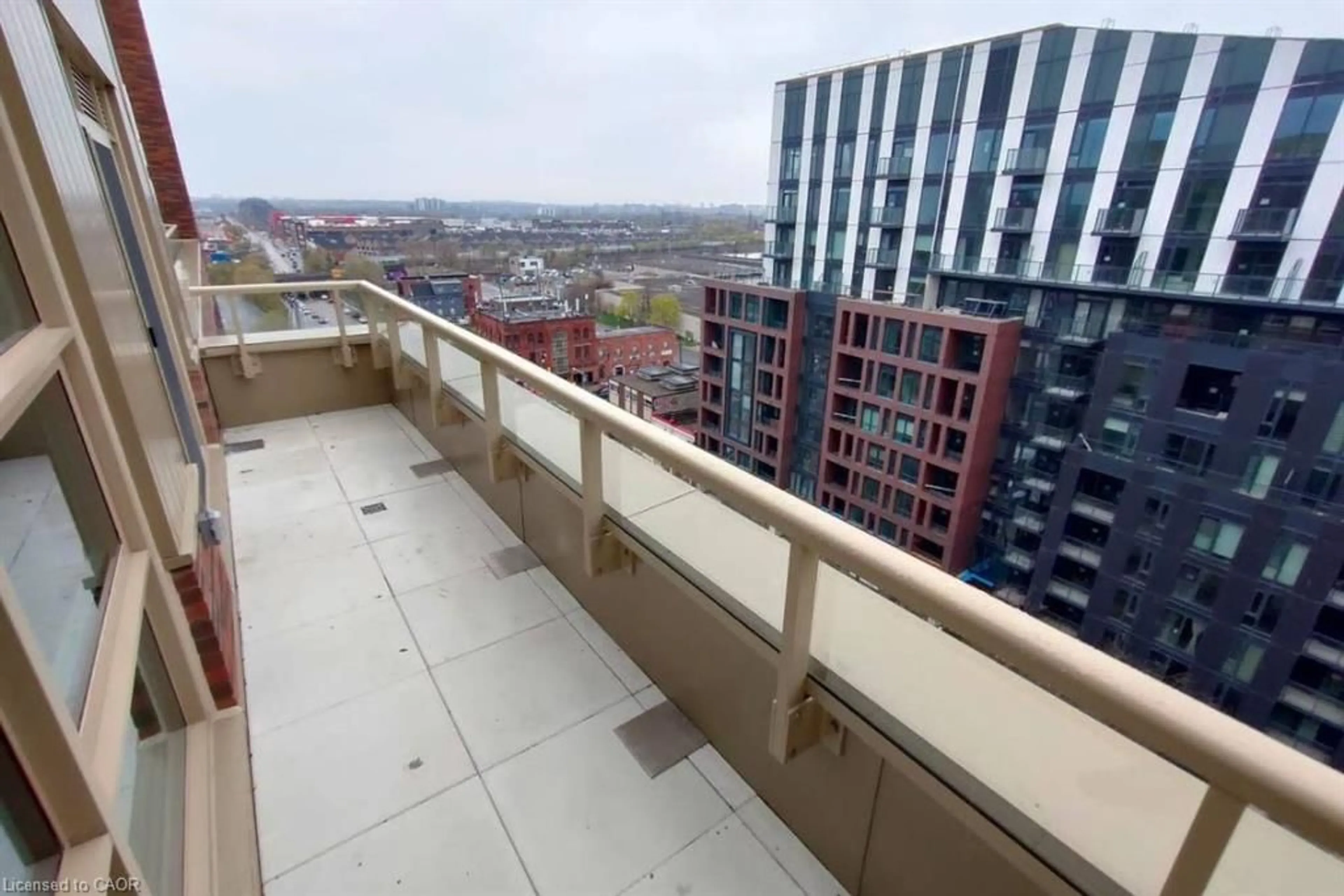 Balcony in the apartment, city buildings view from balcony for 1787 St Clair Ave #1008, Toronto Ontario M6N 0B7