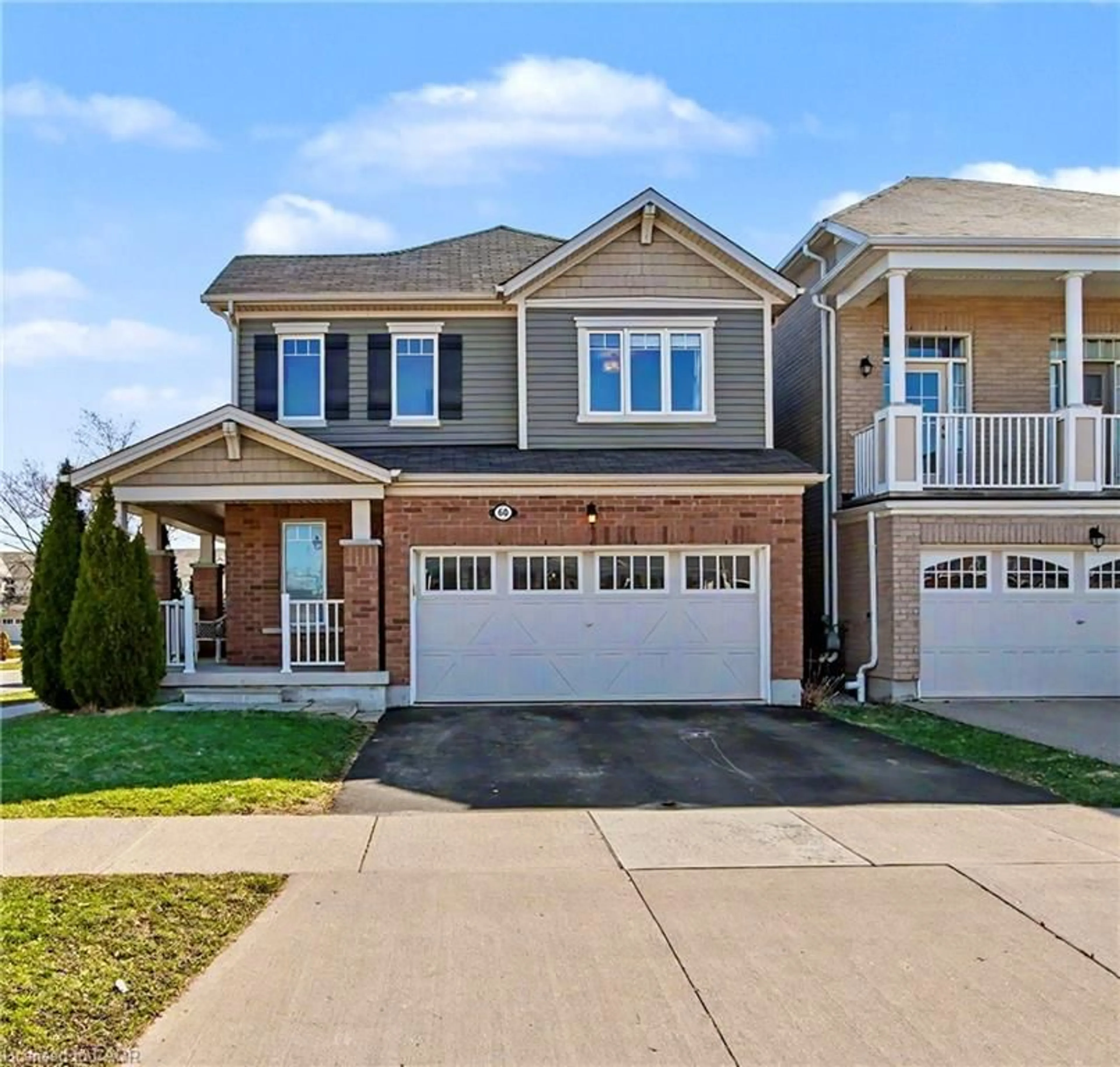 Home with brick exterior material, street for 60 Postmaster Dr, Kitchener Ontario N2R 0J2