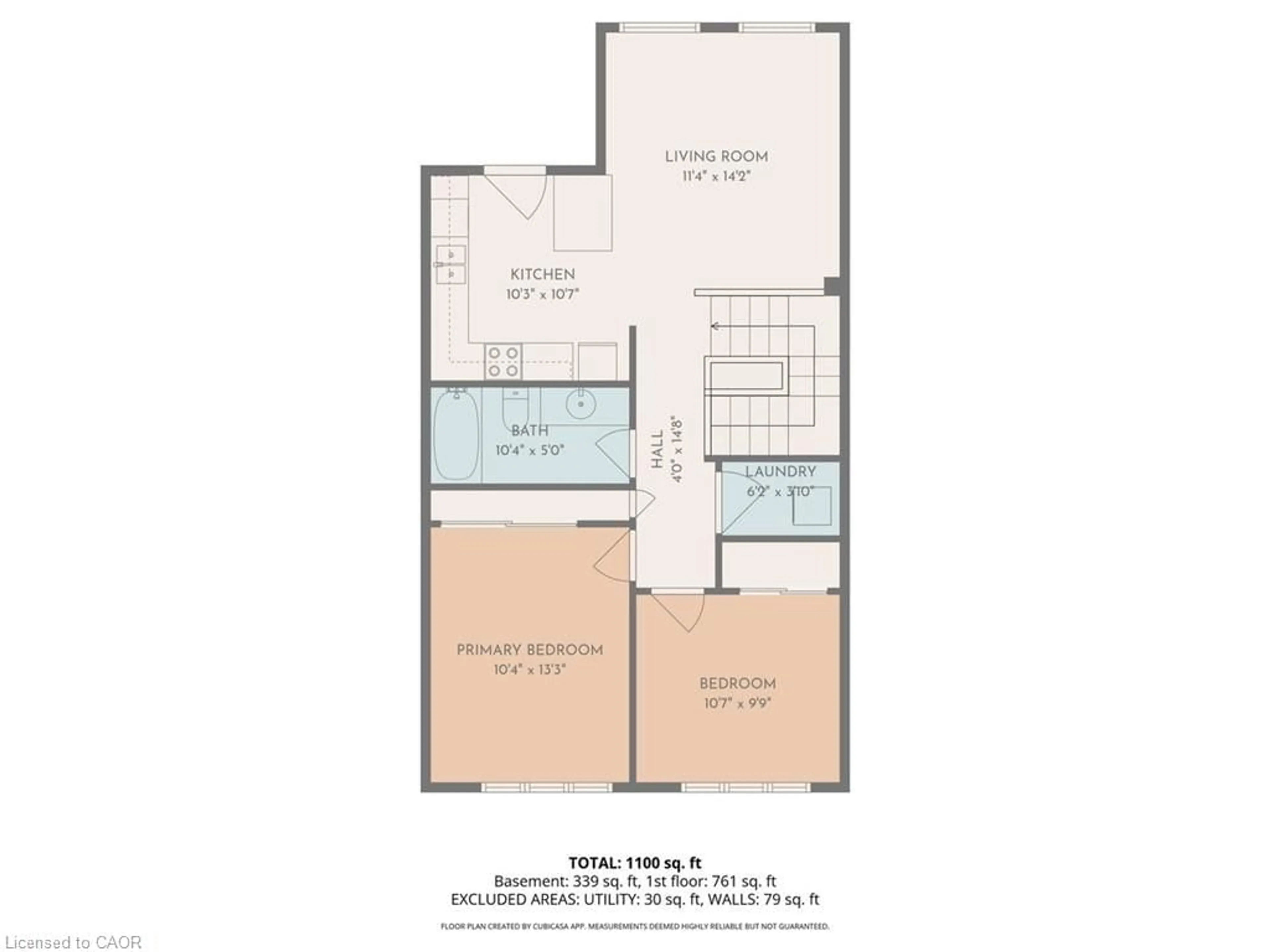 Floor plan for 24 Morrison Rd #A13, Kitchener Ontario N2A 2W7