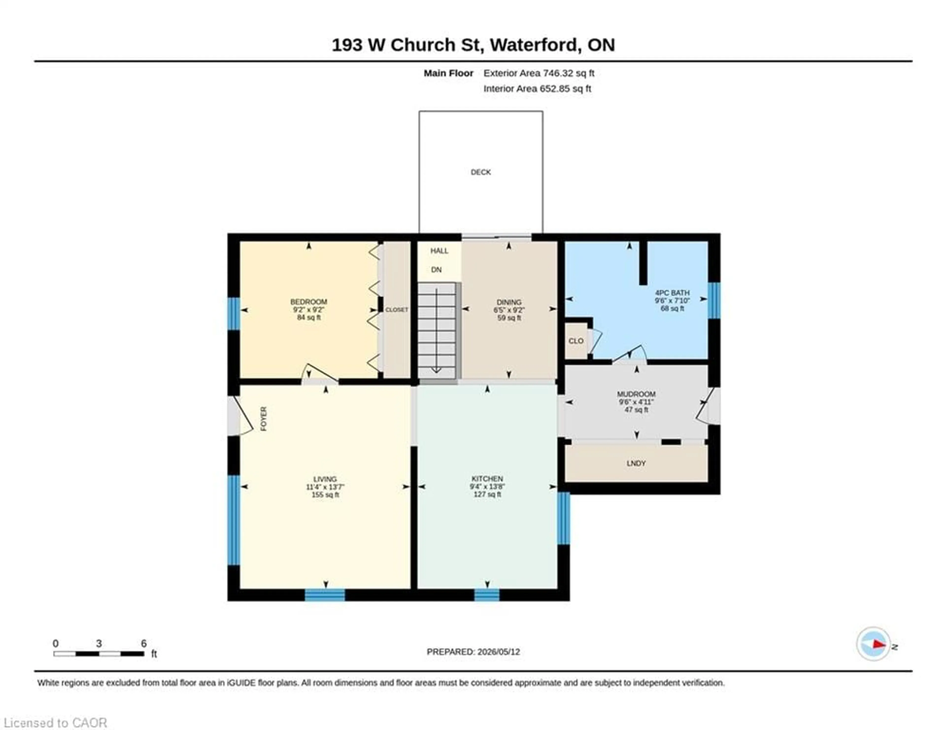 Floor plan for 193 West Church St, Waterford Ontario N0E 1Y0