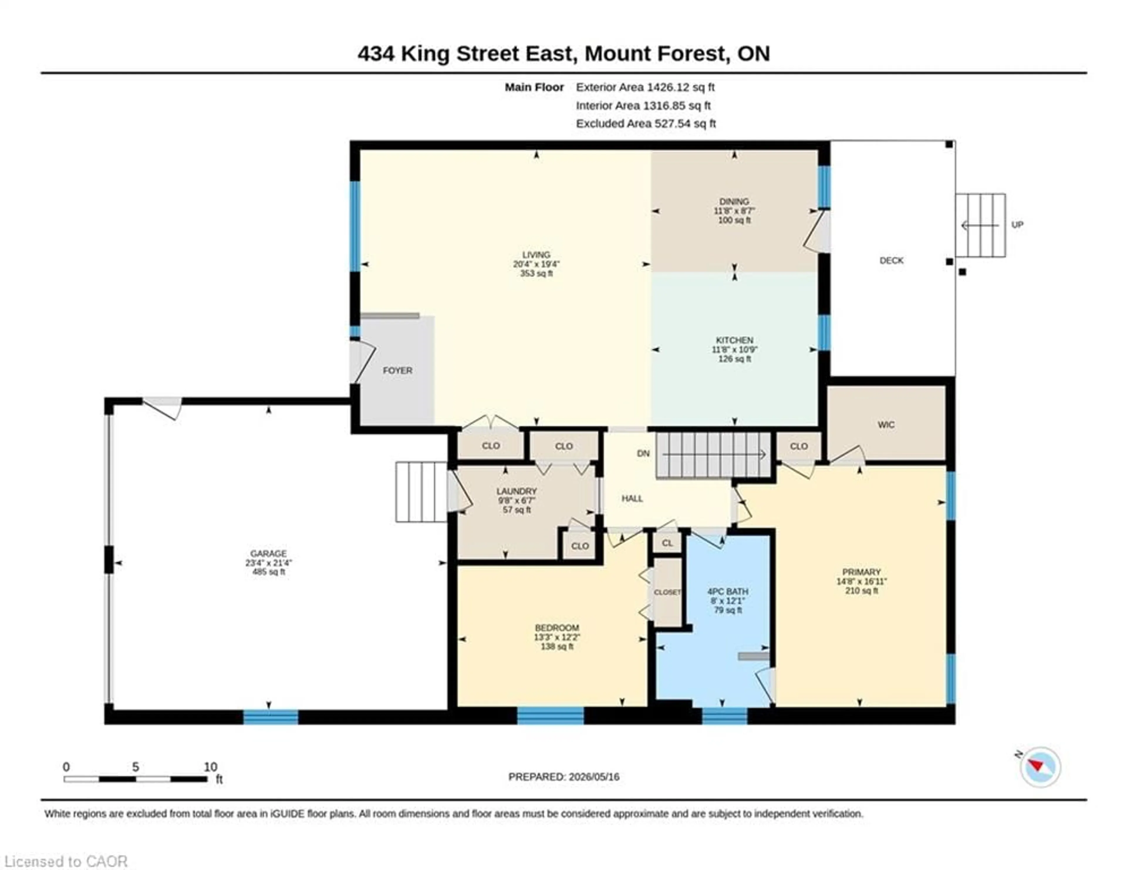 Floor plan for 434 King St, Mount Forest Ontario N0G 2L2