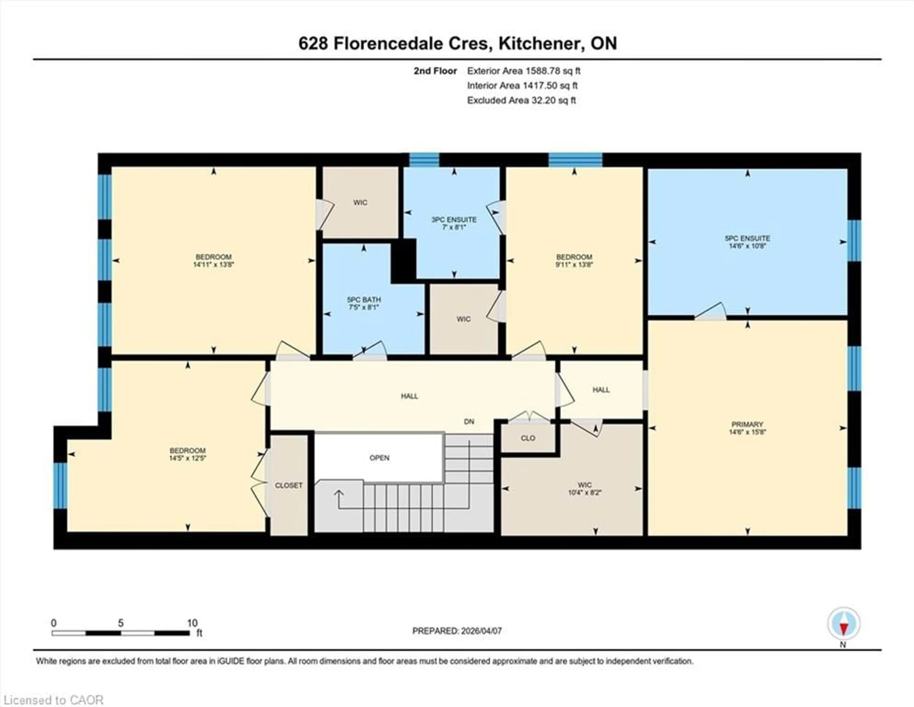 Floor plan for 628 Florencedale Cres, Kitchener Ontario N2R 0N4