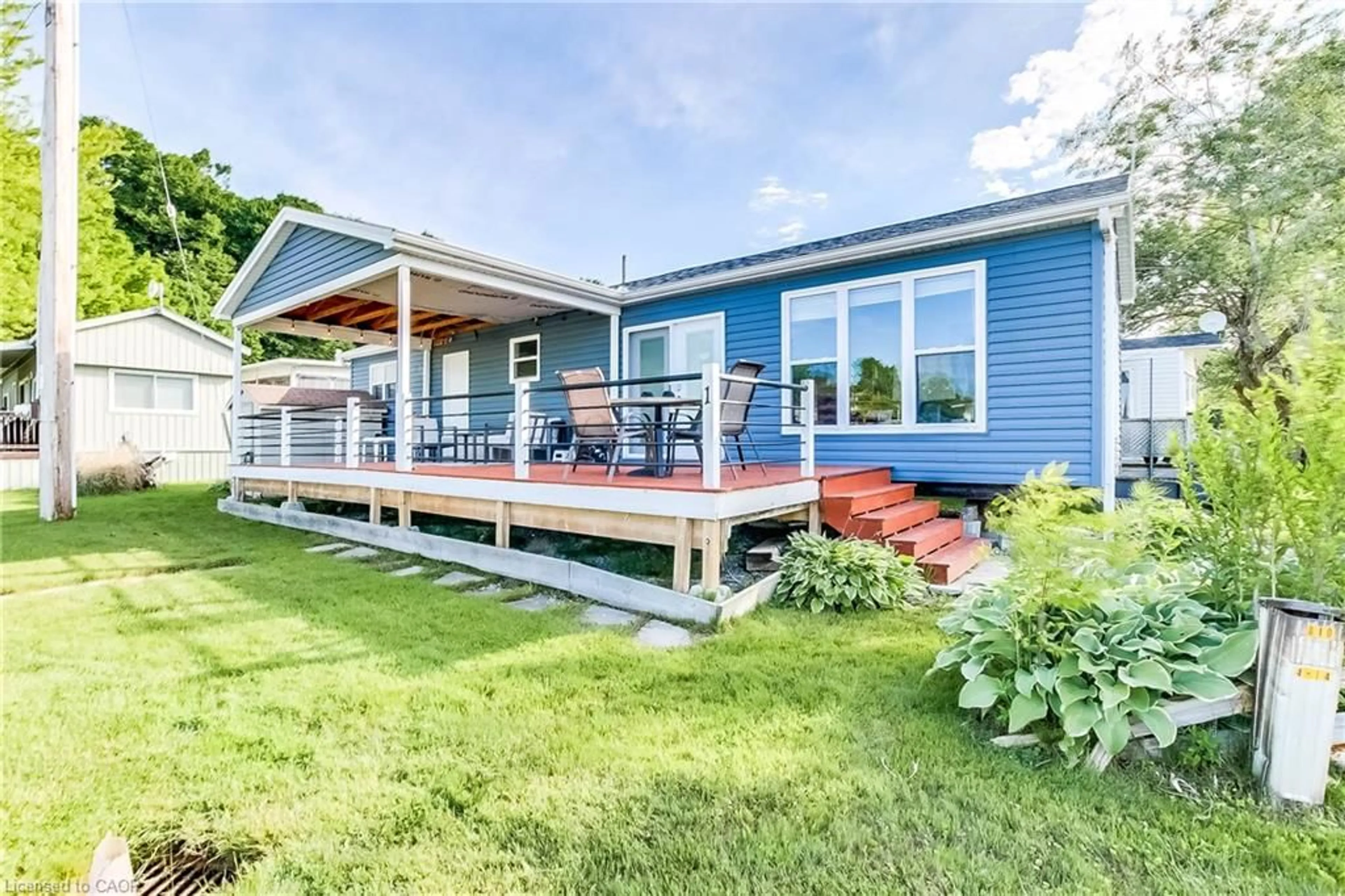 Patio, water/lake/river/ocean view for 70 Bluewater Ave #97, St. Williams Ontario N0E 1P0