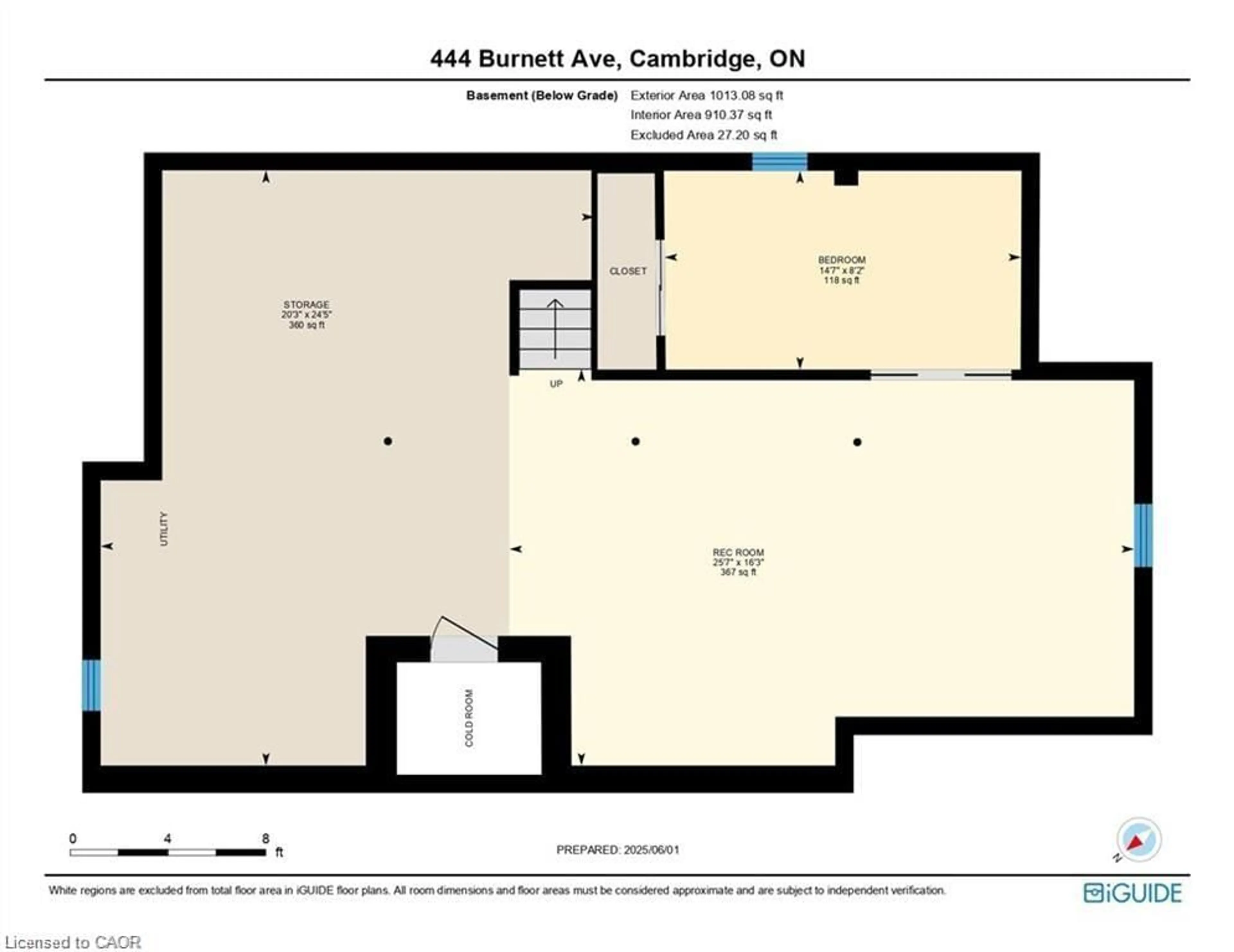 Floor plan for 444 Burnett Ave, Cambridge Ontario N1T 1L3