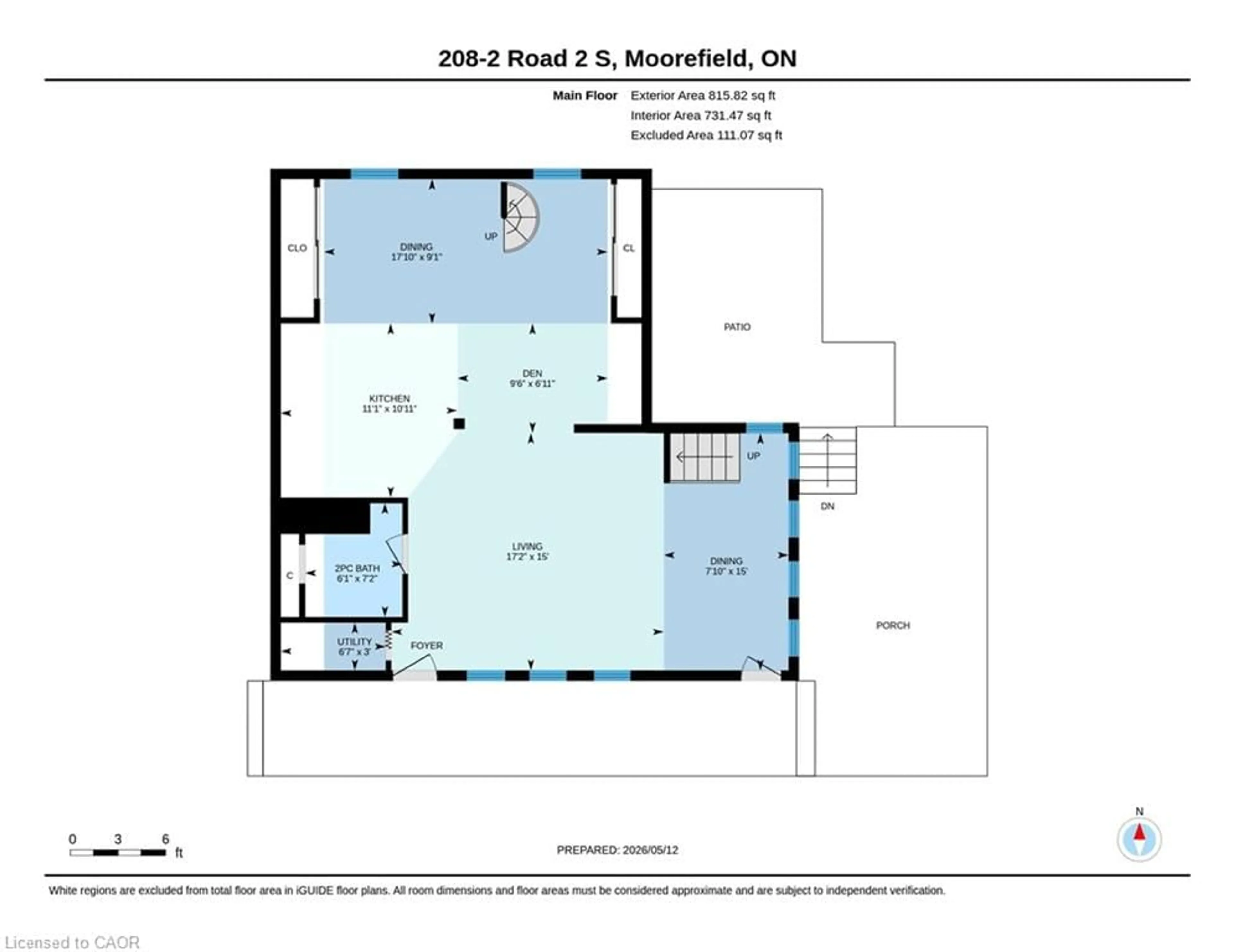 Floor plan for 208 Road 2, Conestogo Lake Ontario N0G 1P0