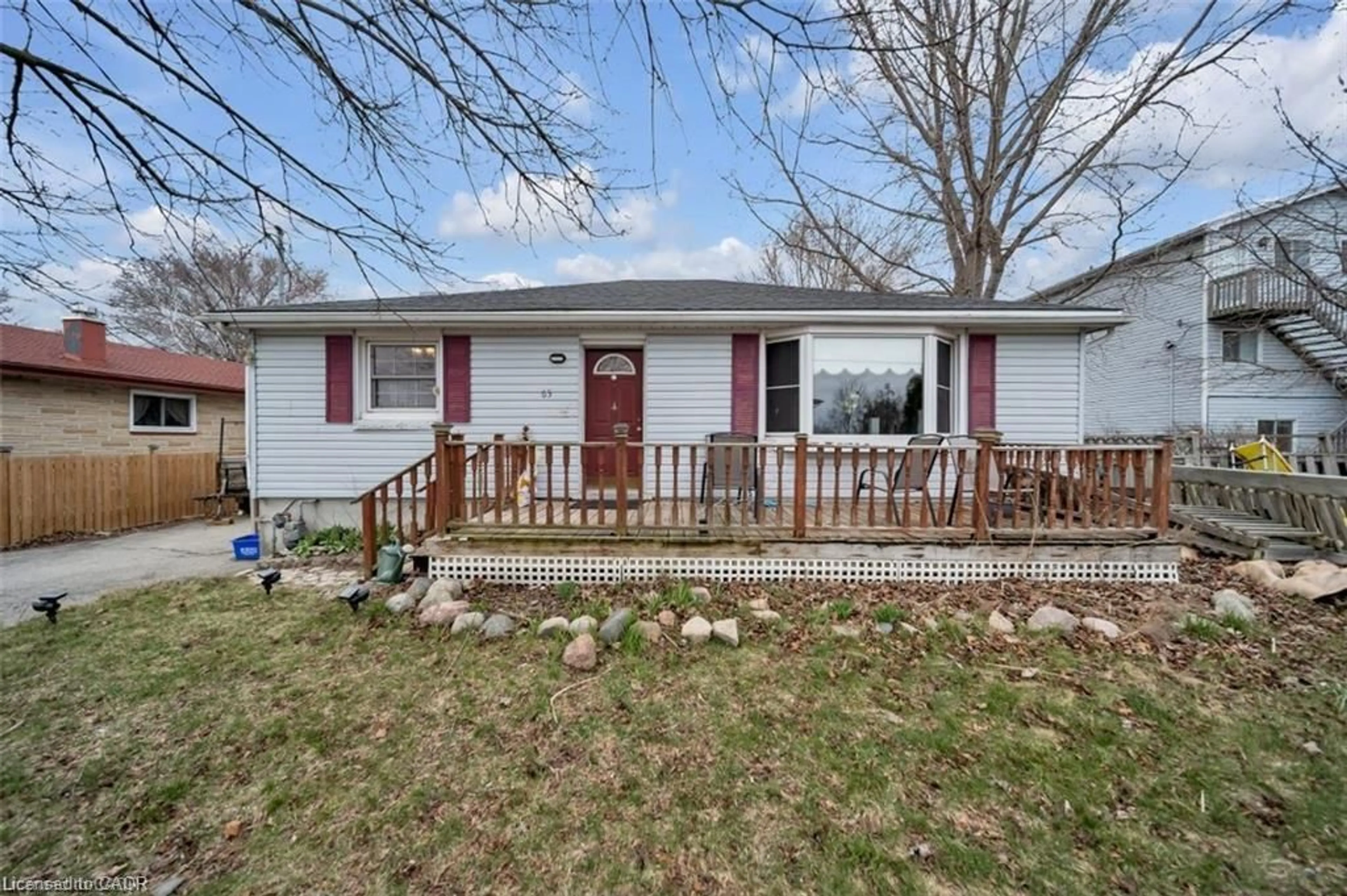 Home with vinyl exterior material, street for 65 Brooklyne Rd, Cambridge Ontario N1R 1C6