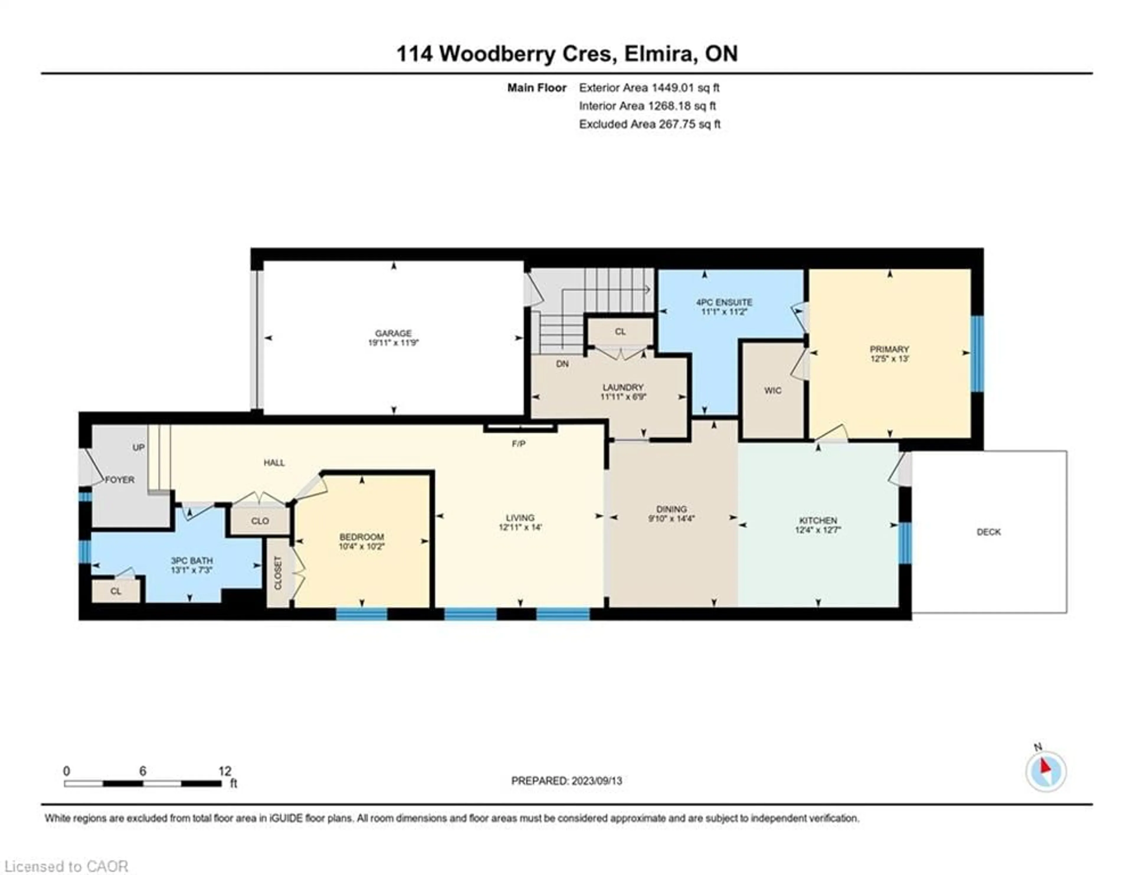 Floor plan for 114 Woodberry Cres, Elmira Ontario N3B 0E3
