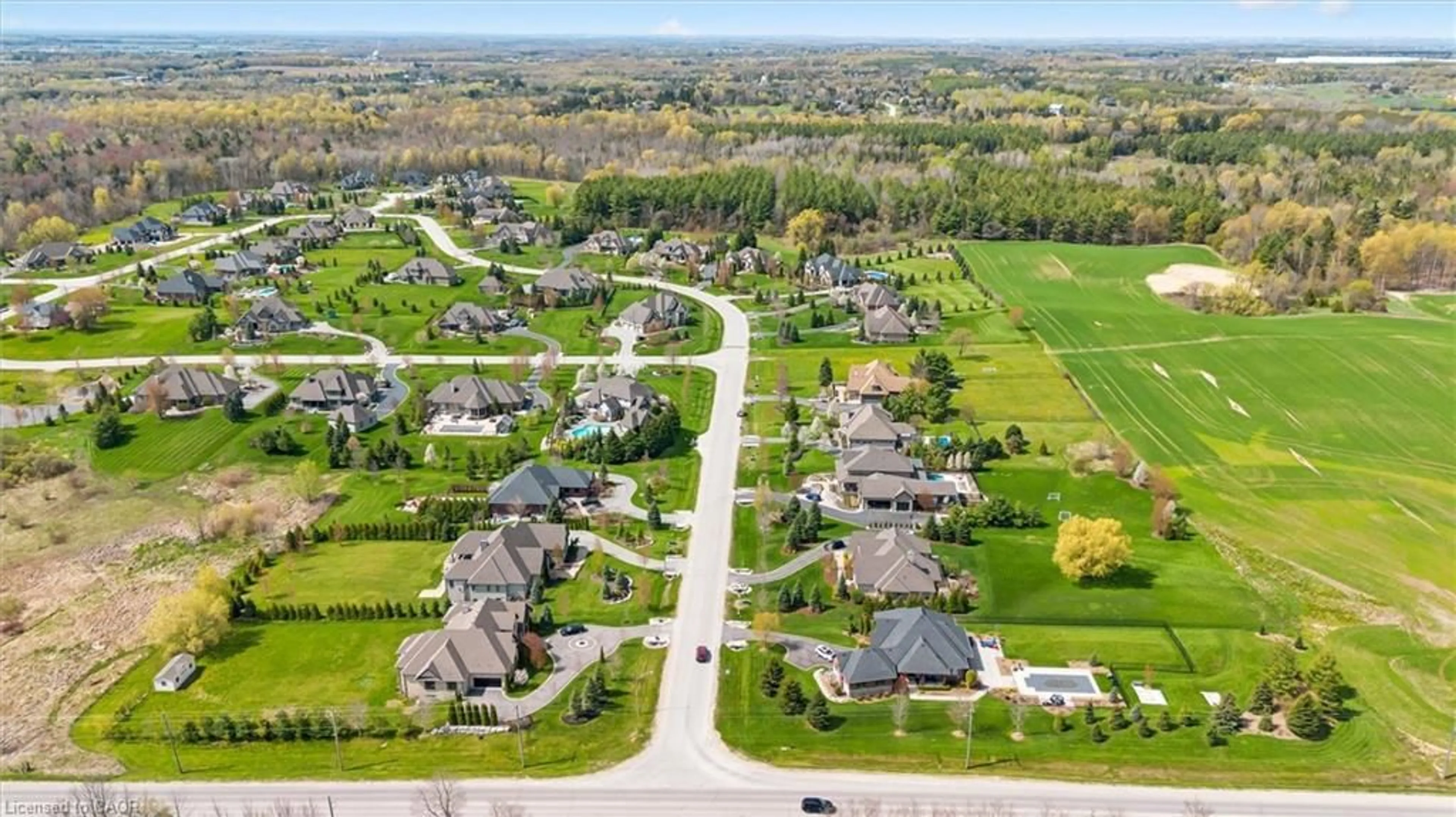 A pic from outside/outdoor area/front of a property/back of a property/a pic from drone, street for 23 Old Ruby Lane, Puslinch Ontario N0B 2J0