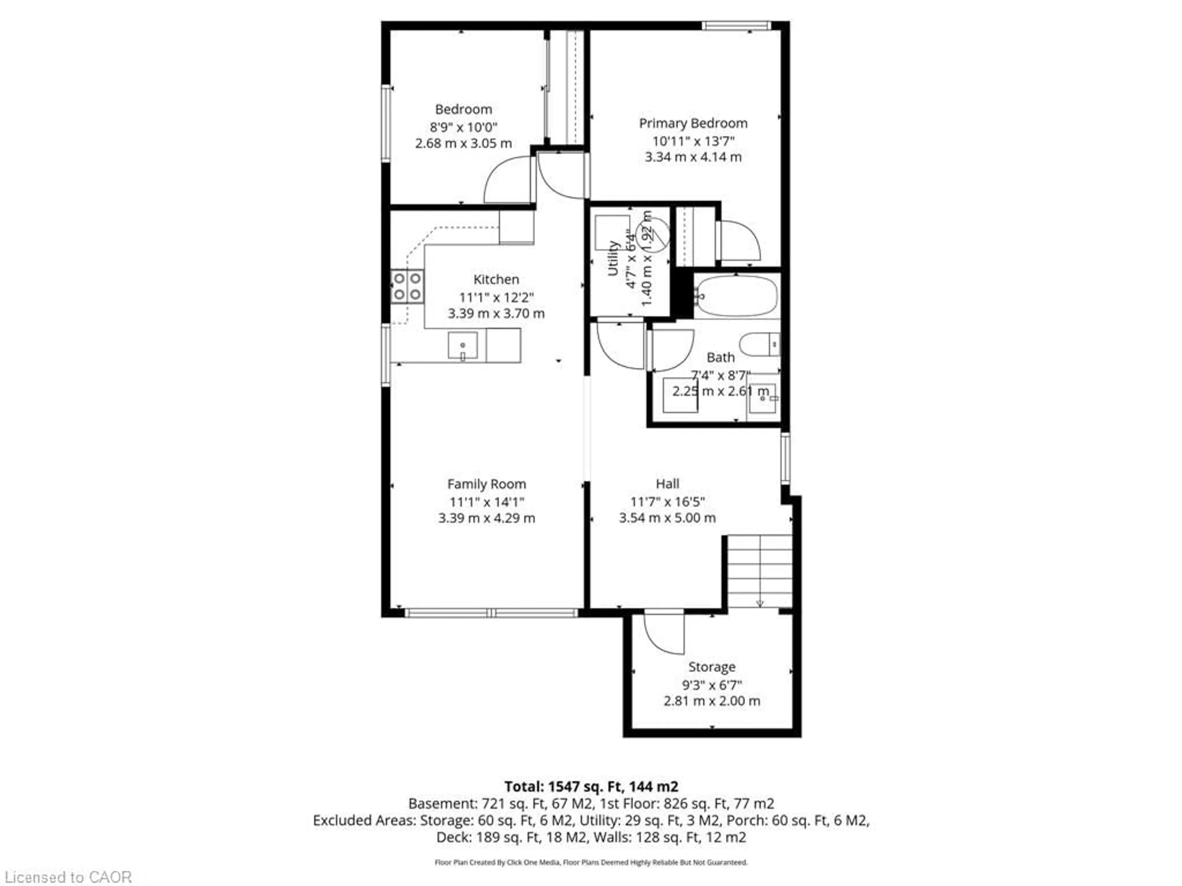 Floor plan for 16 Ronaldshay Ave, Hamilton Ontario L9A 3B1