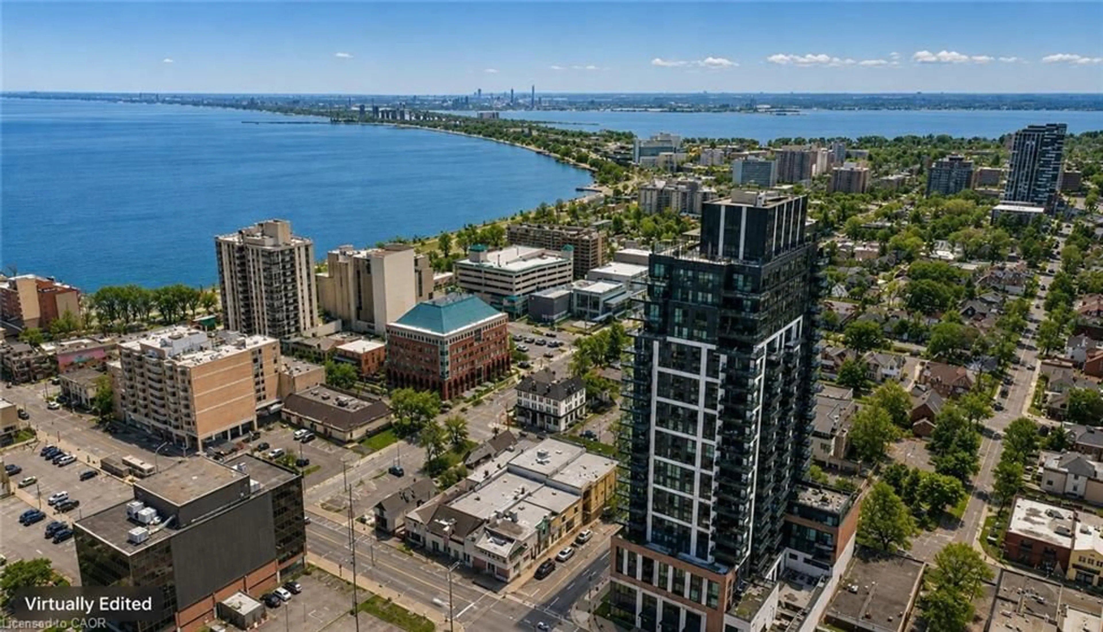 A pic from outside/outdoor area/front of a property/back of a property/a pic from drone, water/lake/river/ocean view for 2007 James St #603, Burlington Ontario L7R 0G7