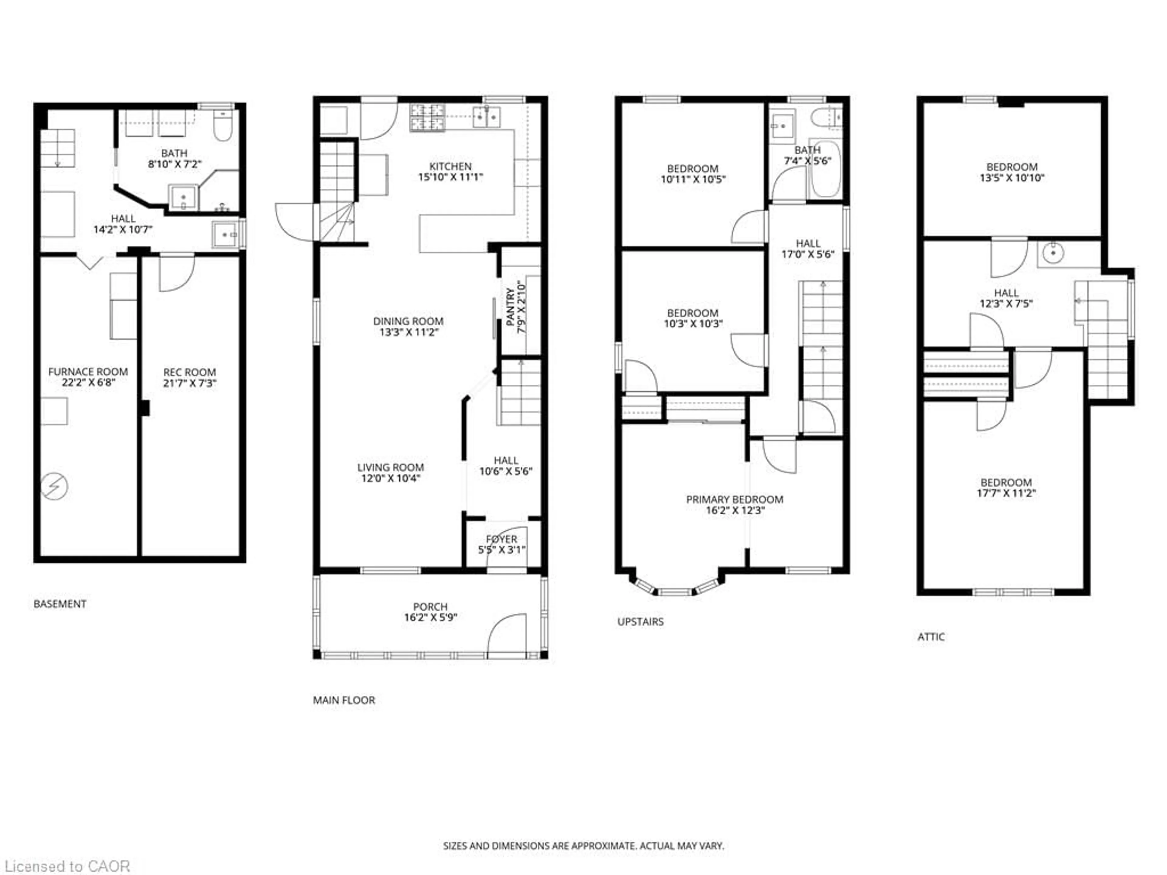 Floor plan for 197 Burris St, Hamilton Ontario L8M 2J7