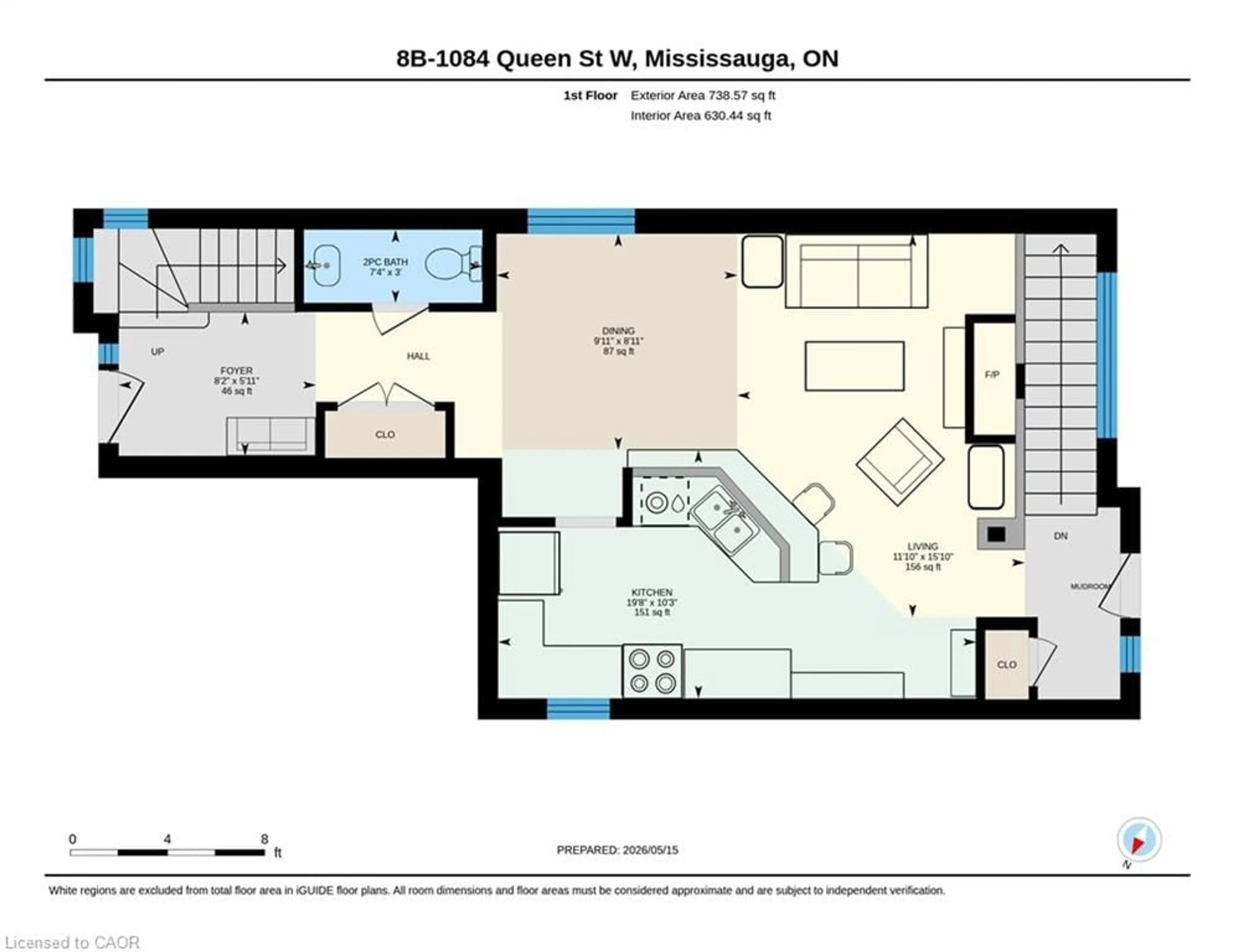 Floor plan for 1084 Queen St #8B, Mississauga Ontario L5H 4K4