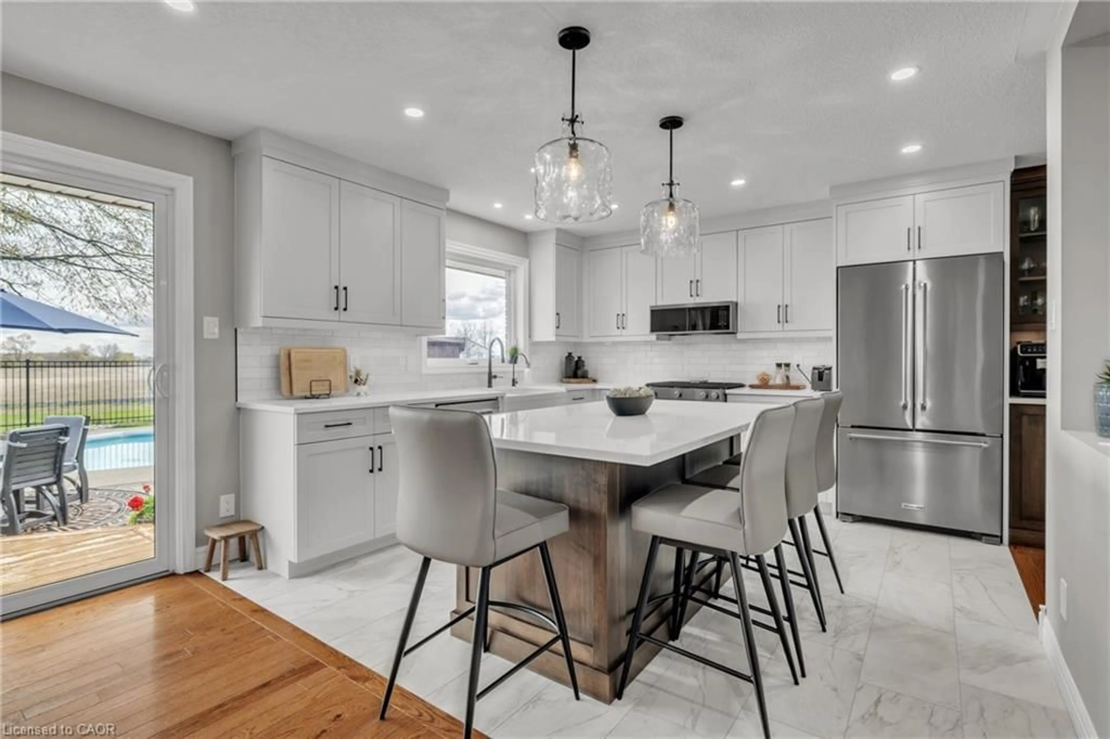 Open concept kitchen, ceramic/tile floor for 116 Baird St, Bright Ontario N0J 1B0