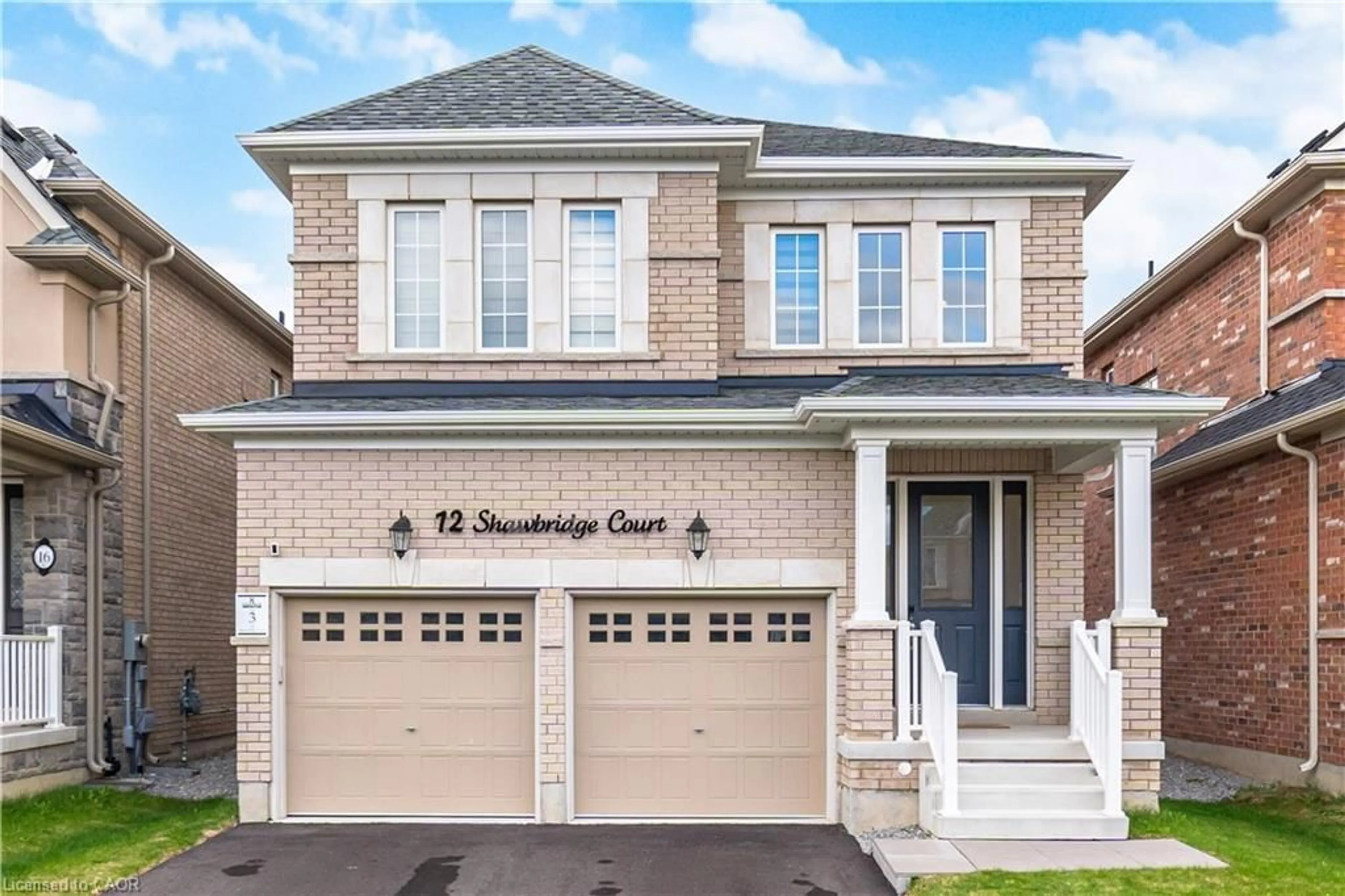 Home with brick exterior material, street for 12 Shawbridge Crt, Stoney Creek Ontario L8J 0M8