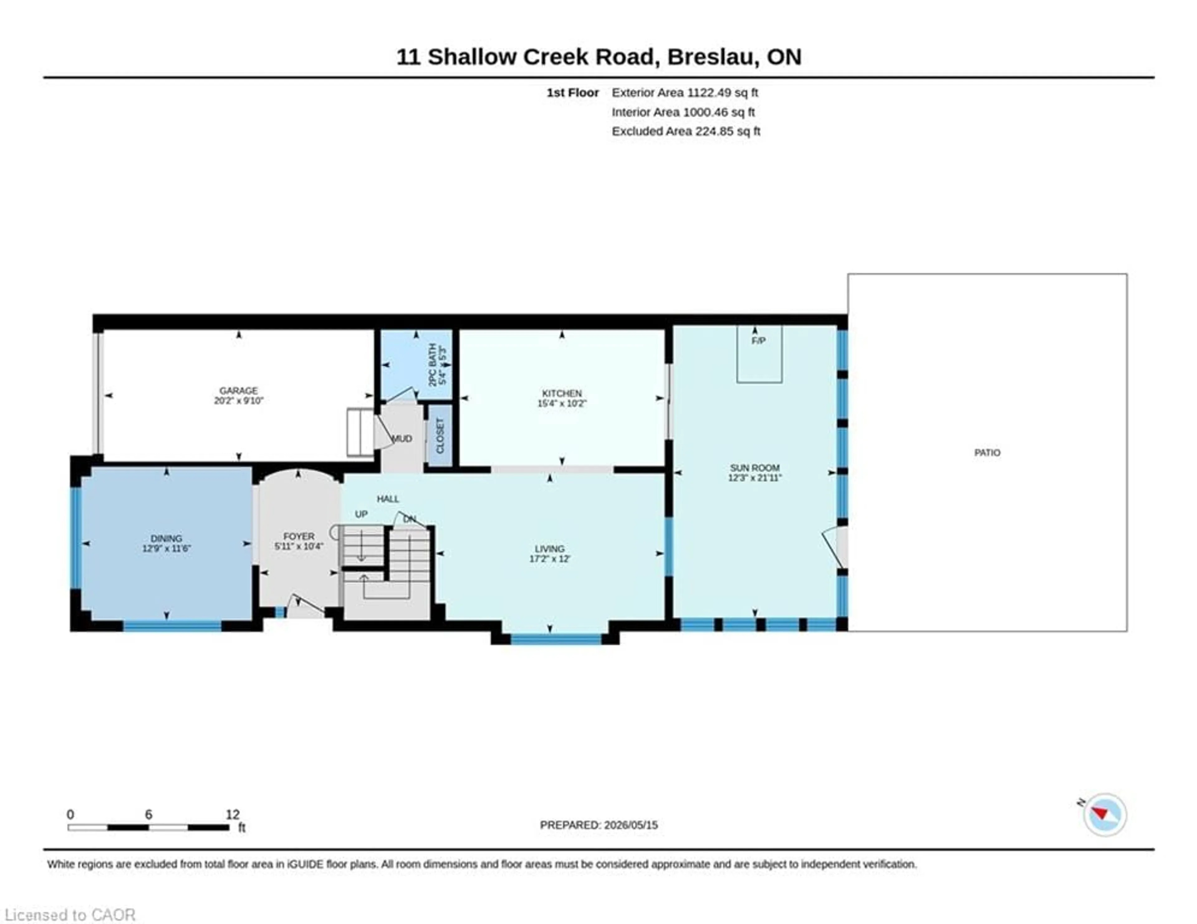 Floor plan for 11 Shallow Creek Rd, Breslau Ontario N0B 1M0